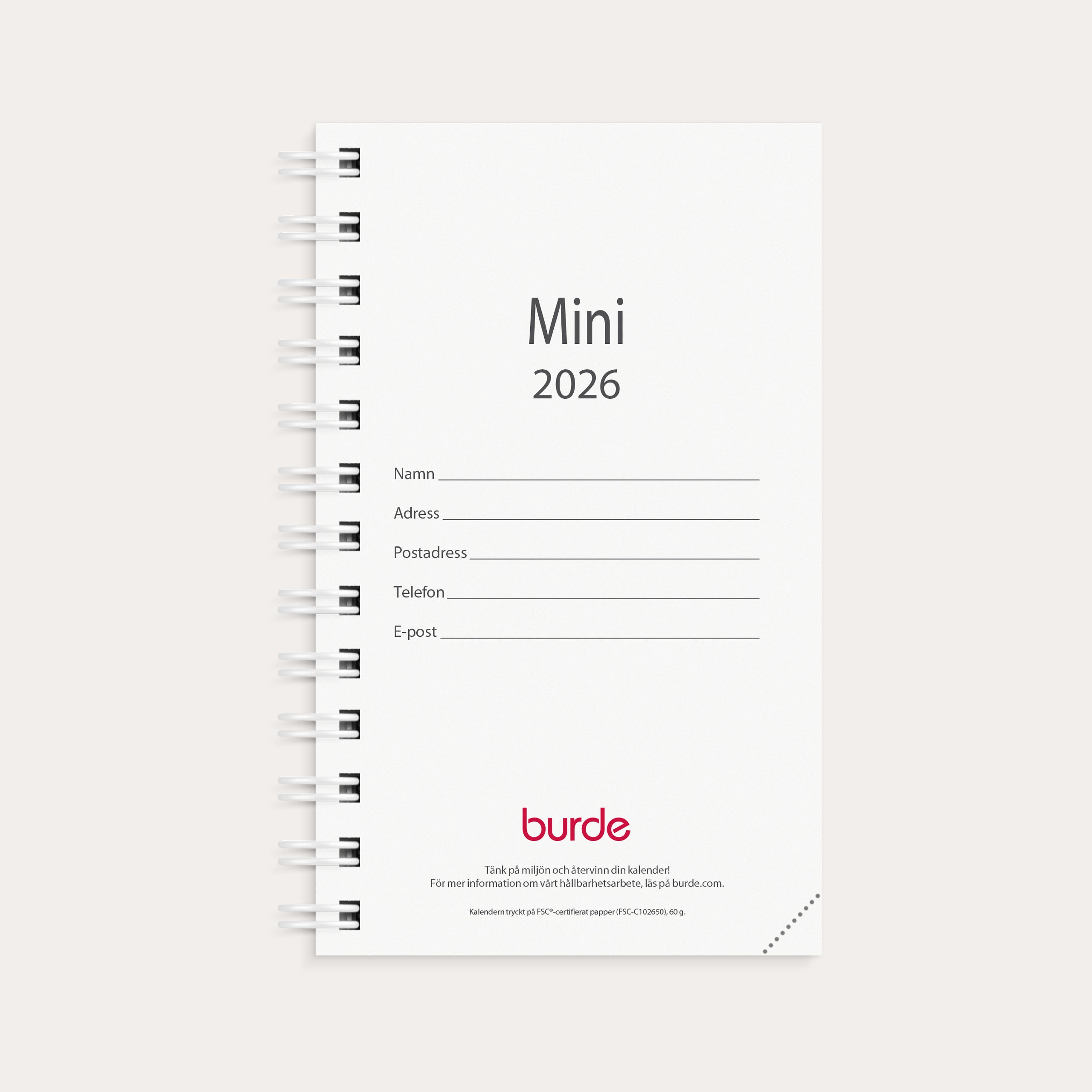 Kalender Mini 2026 refill