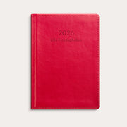 Lilla Fickdagboken 2026 rött konstläder