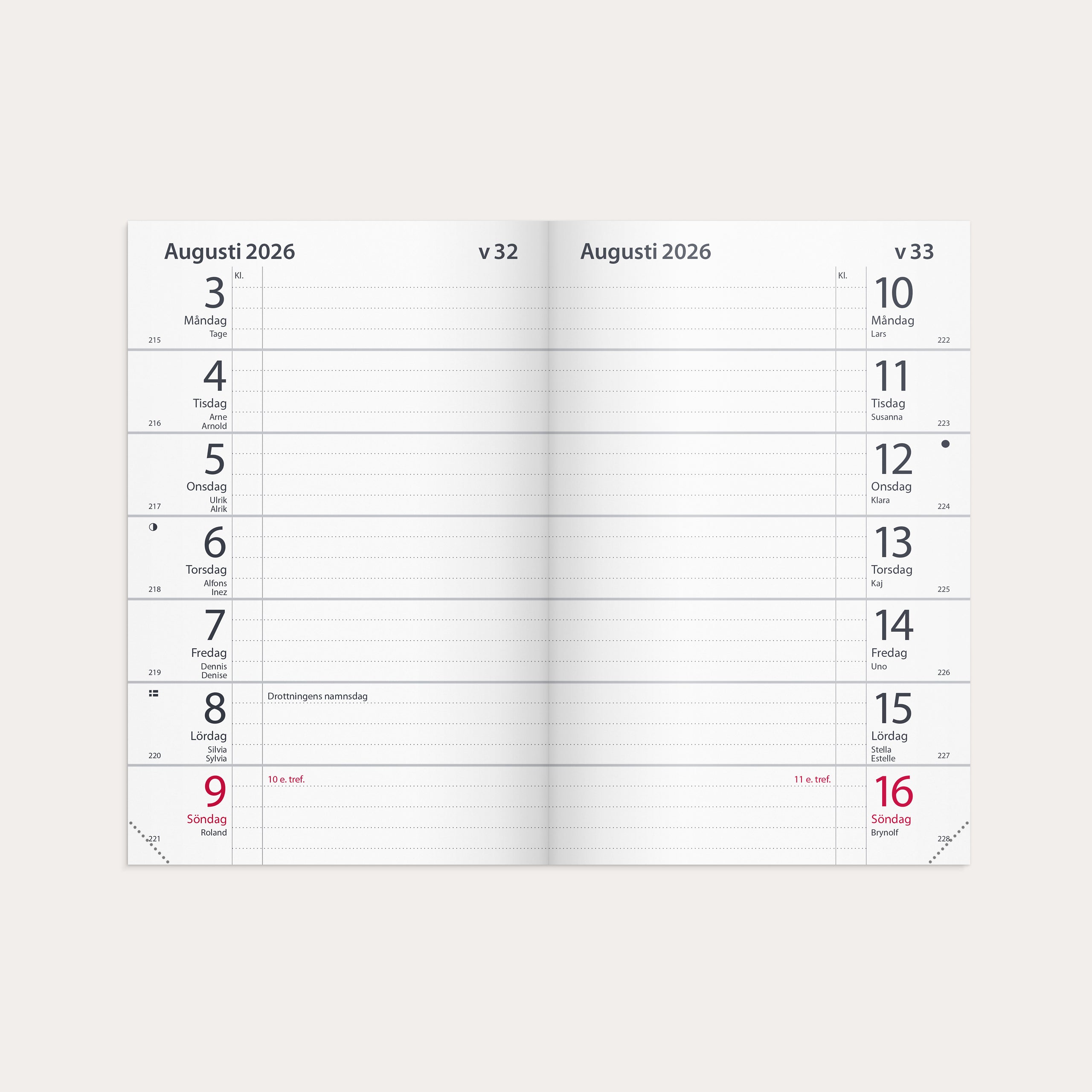 Kalender 2026 Maxinote blå kartong