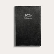 Fickagenda 2026 svart konstläder