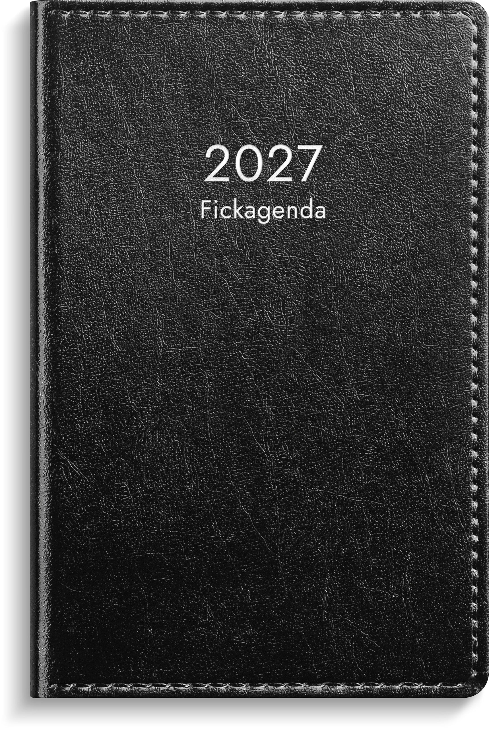 Fickagenda 2027 svart konstläder