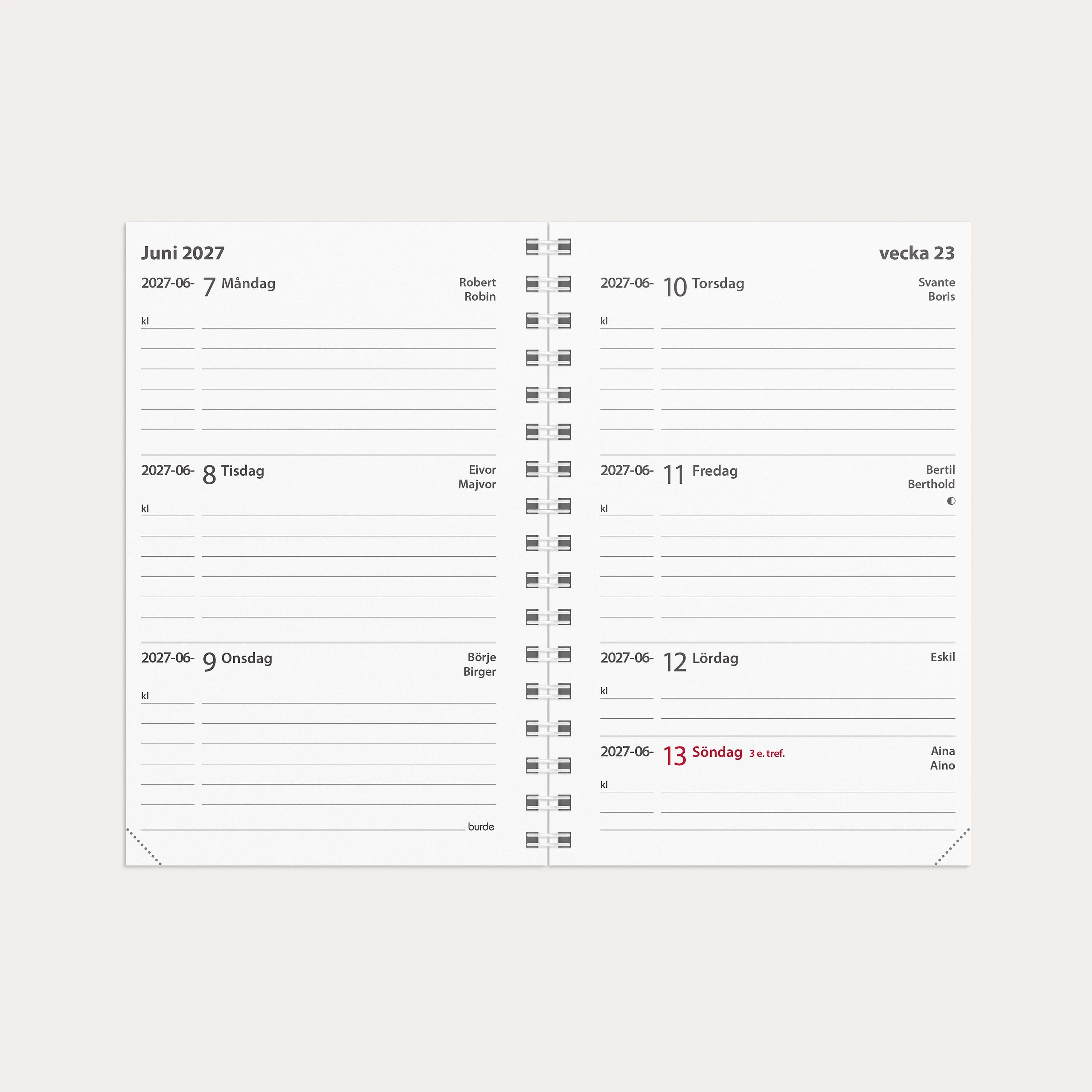 Kalender 2027 Leader refill
