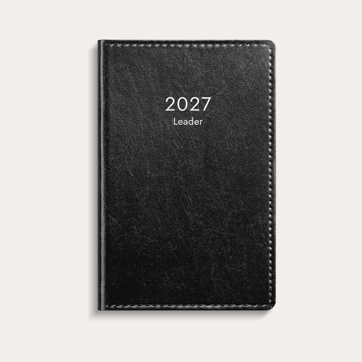 Kalender 2027 Leader svart konstläder inb