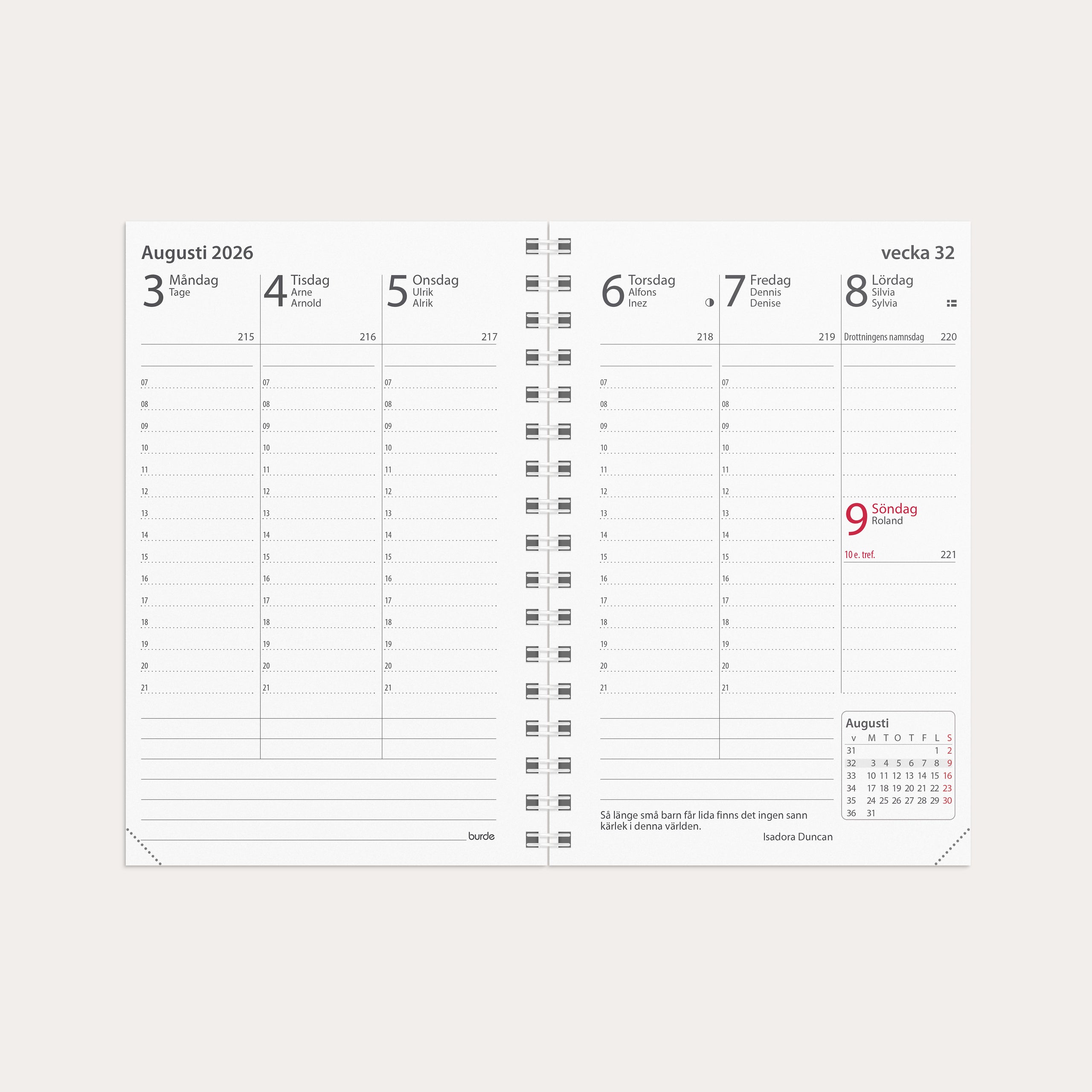 Kalender 2026 Prestige refill