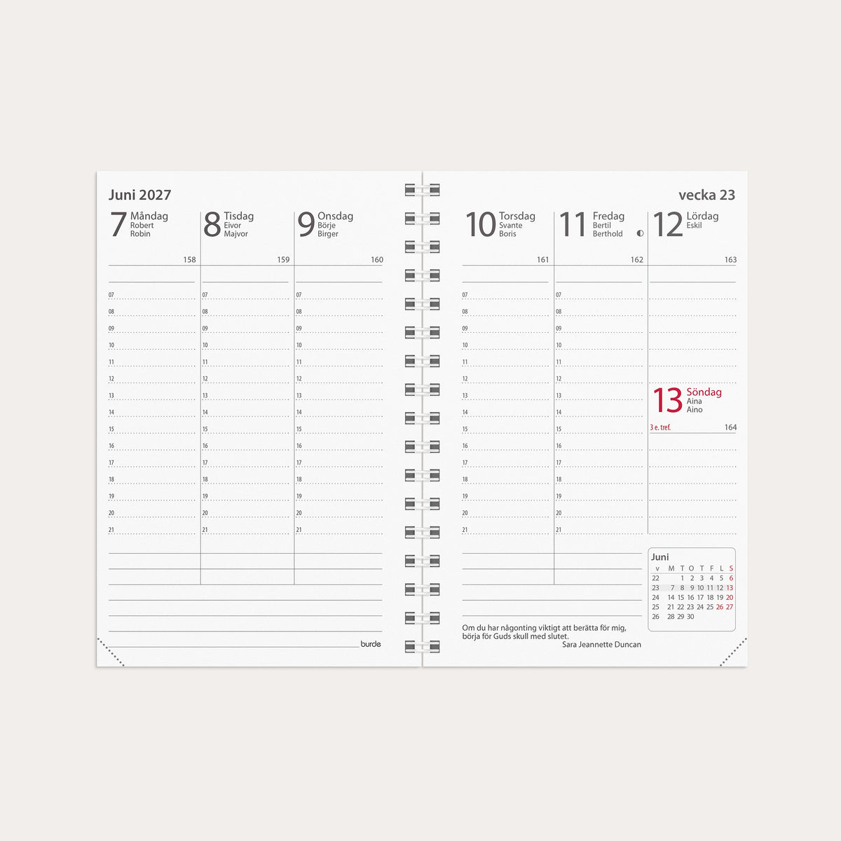 Kalender 2027 Prestige refill