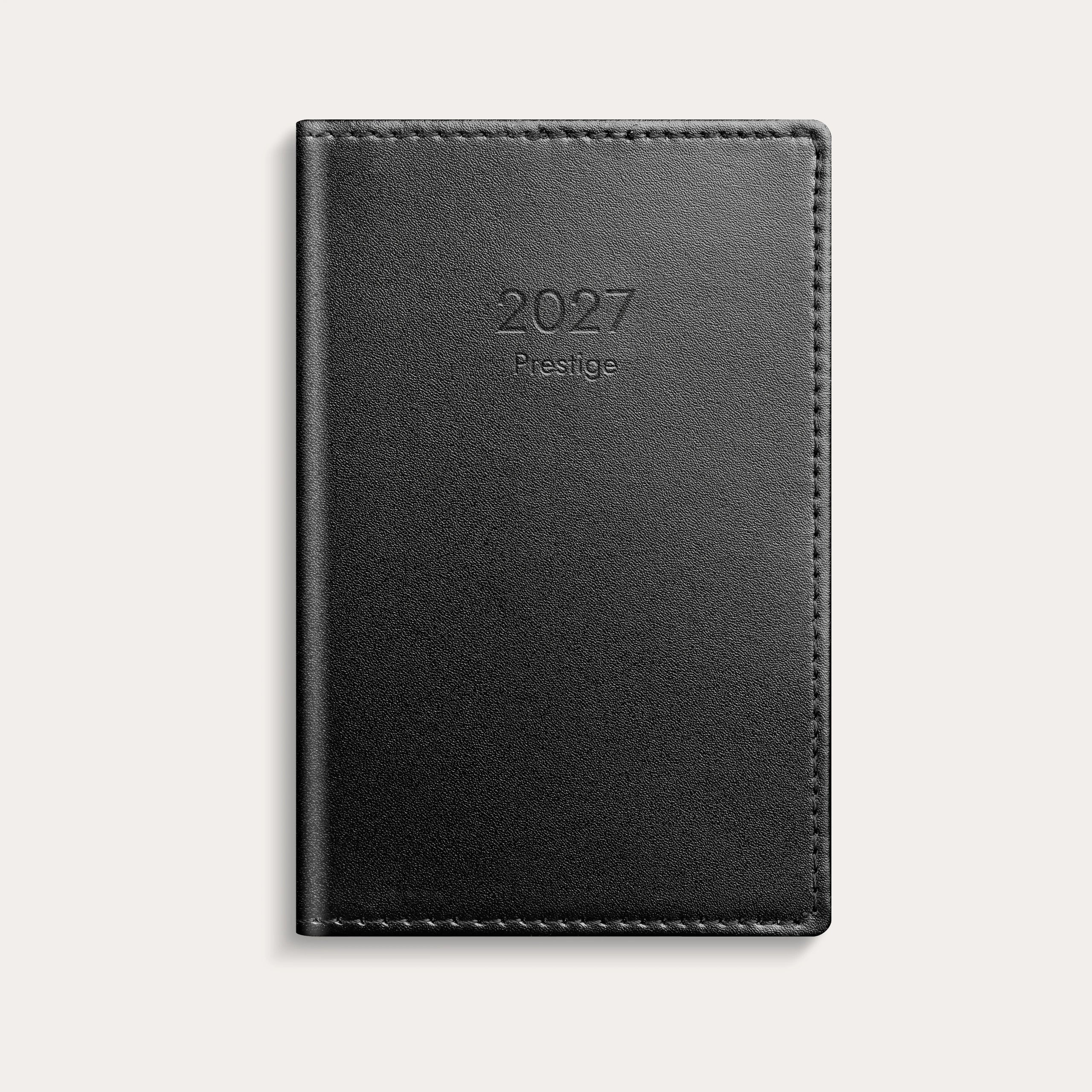 Kalender 2027 Prestige svart skinn