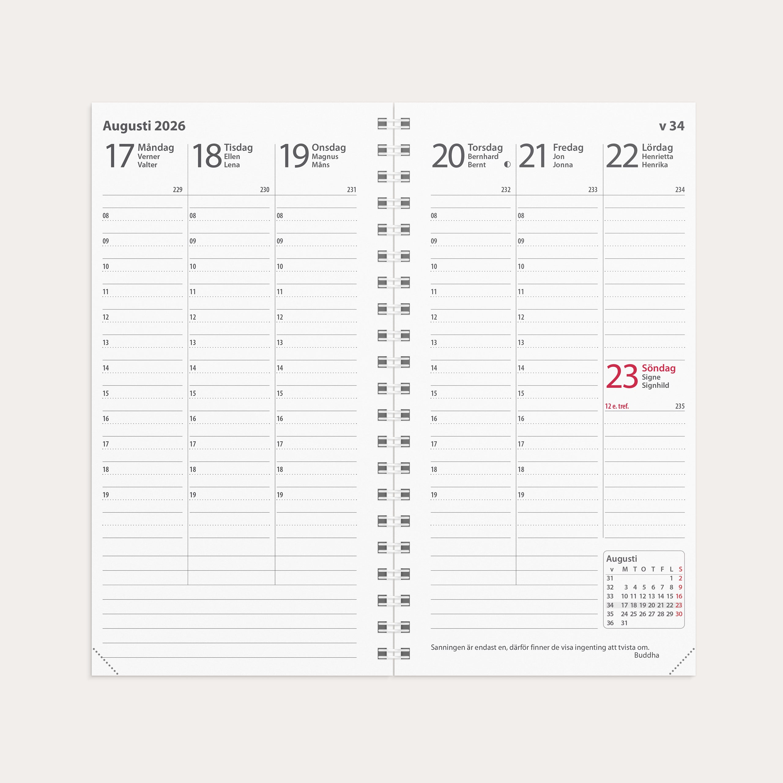 Kalender 2026 Interplano refill