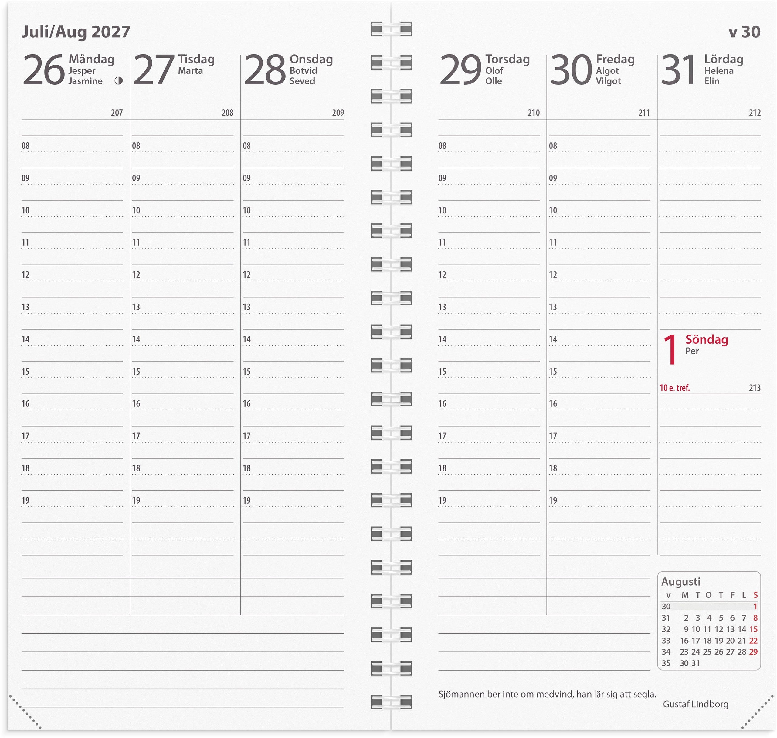 Kalender 2027 Interplano refill