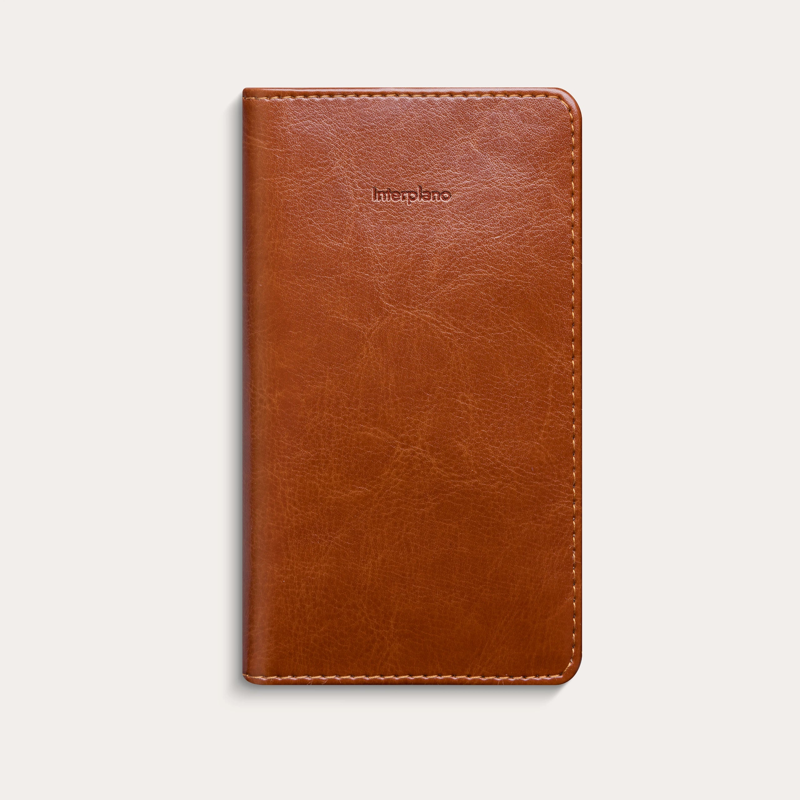 Kalender 2027 Interplano cognac konstläder