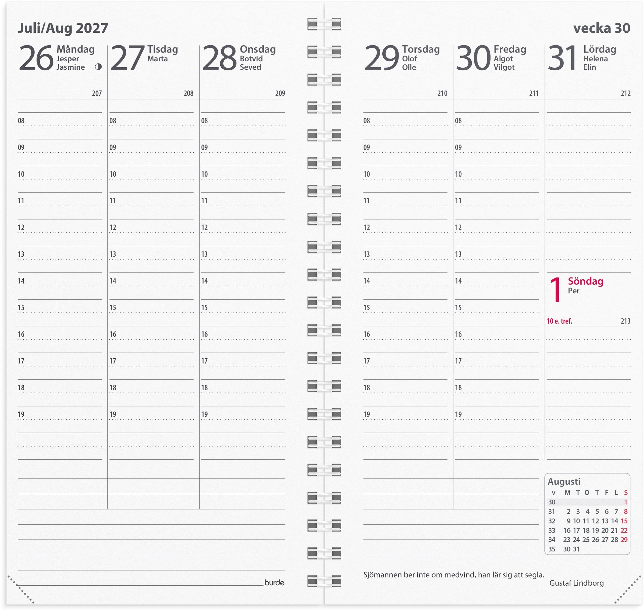 Kalender 2027 Interplano II refill