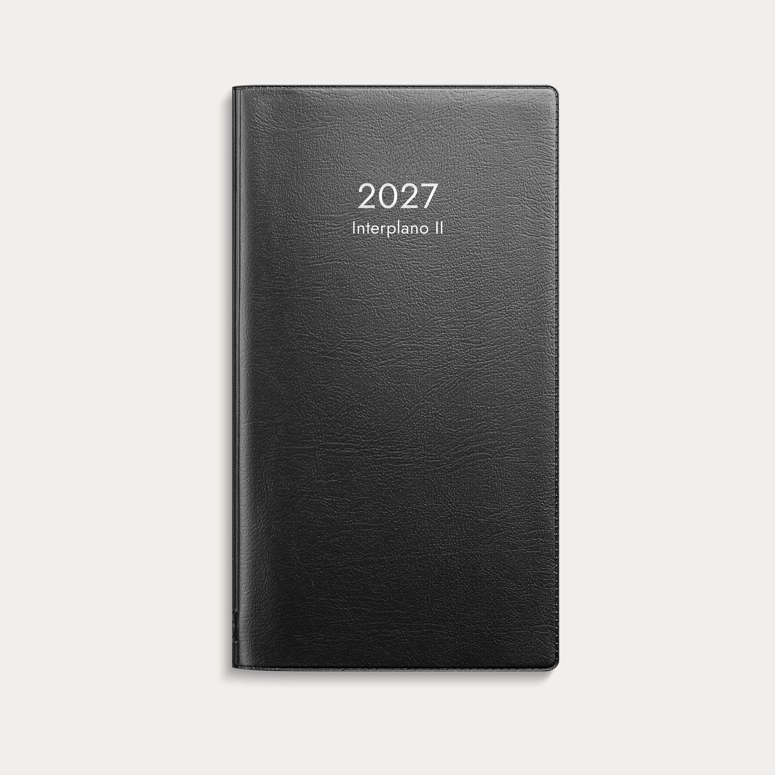 Kalender 2027 Interplano II svart plast