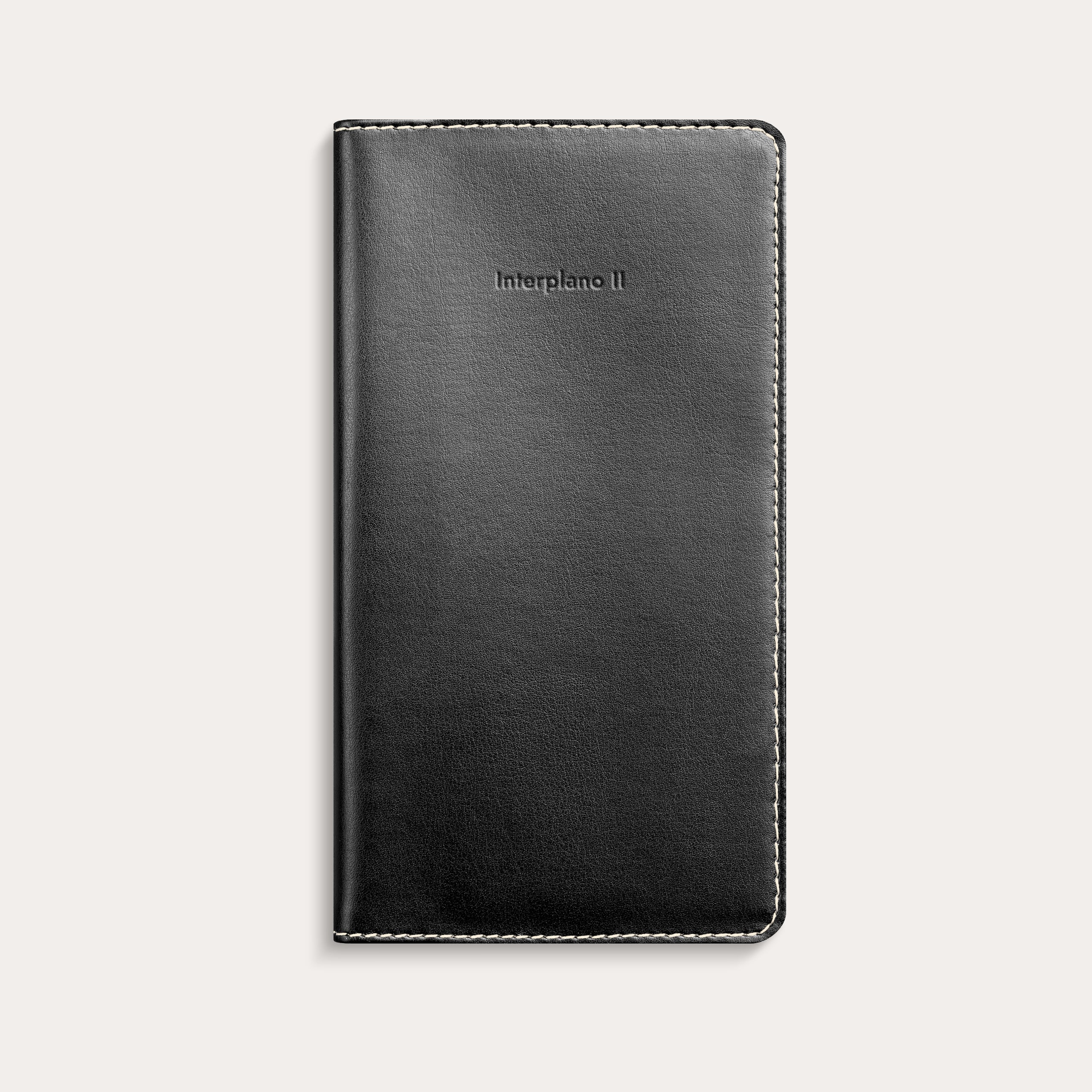 Kalender 2026 Interplano II svart konstläder