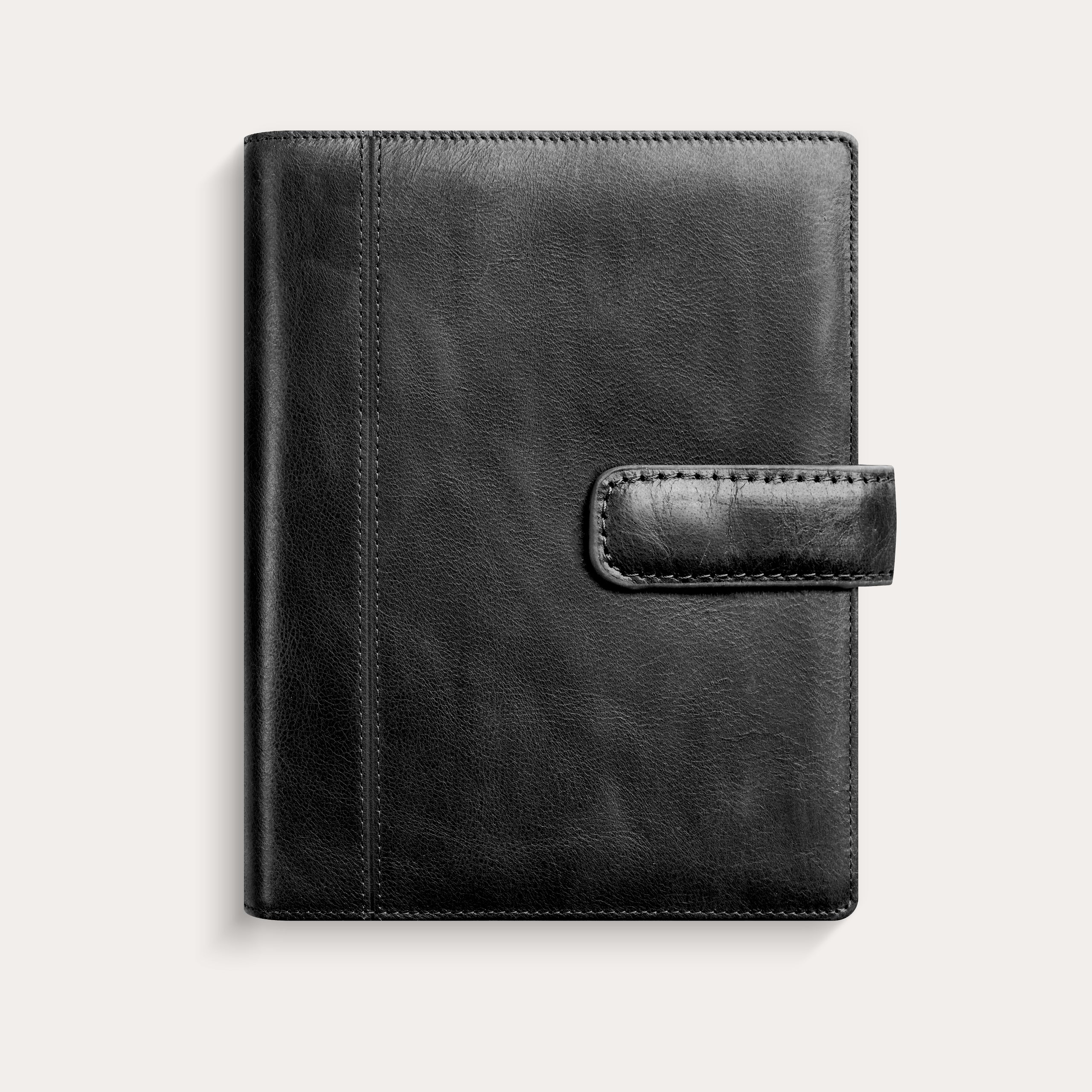 Mini Systemkalender 2026 svart skinn