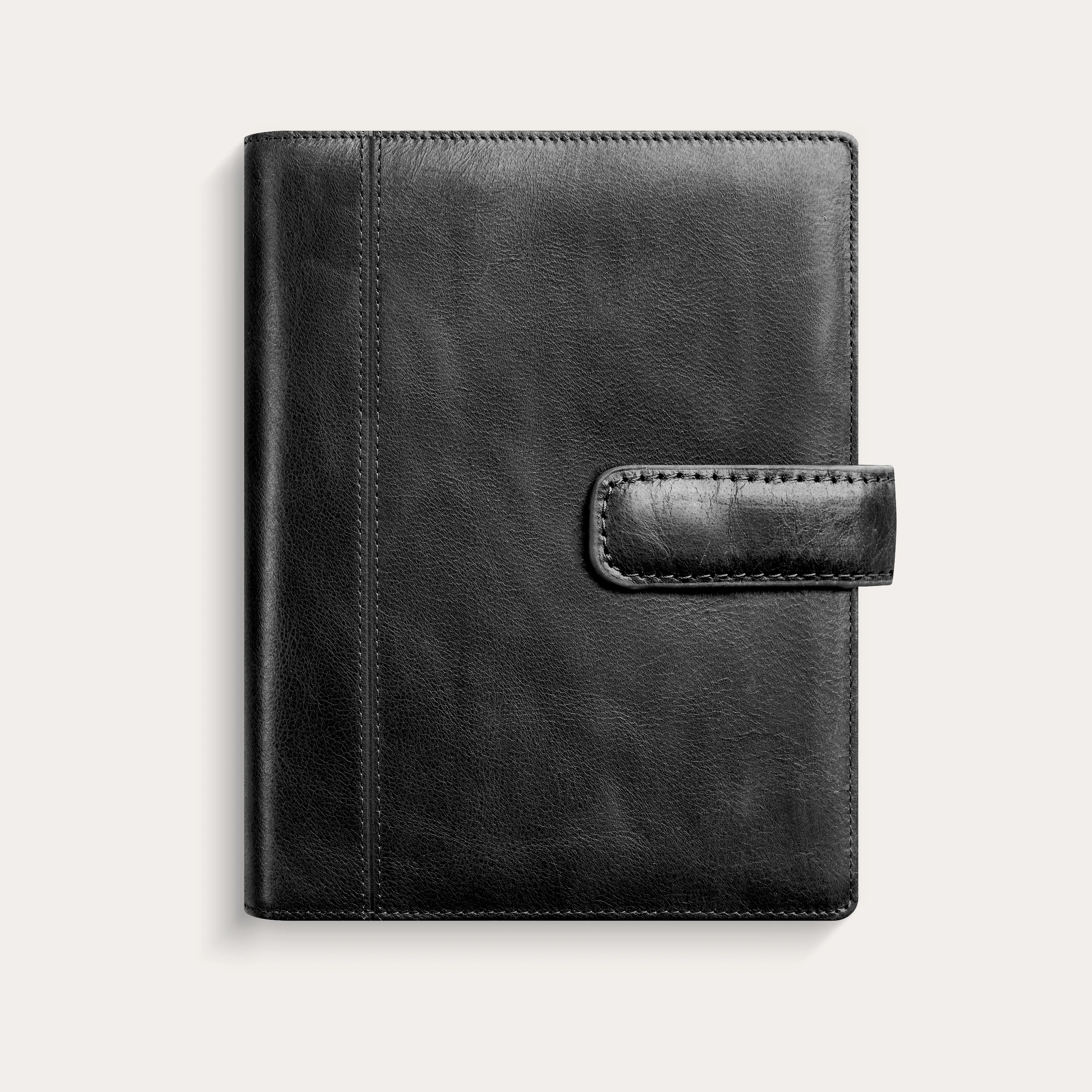 Mini Systemkalender 2027 svart skinn