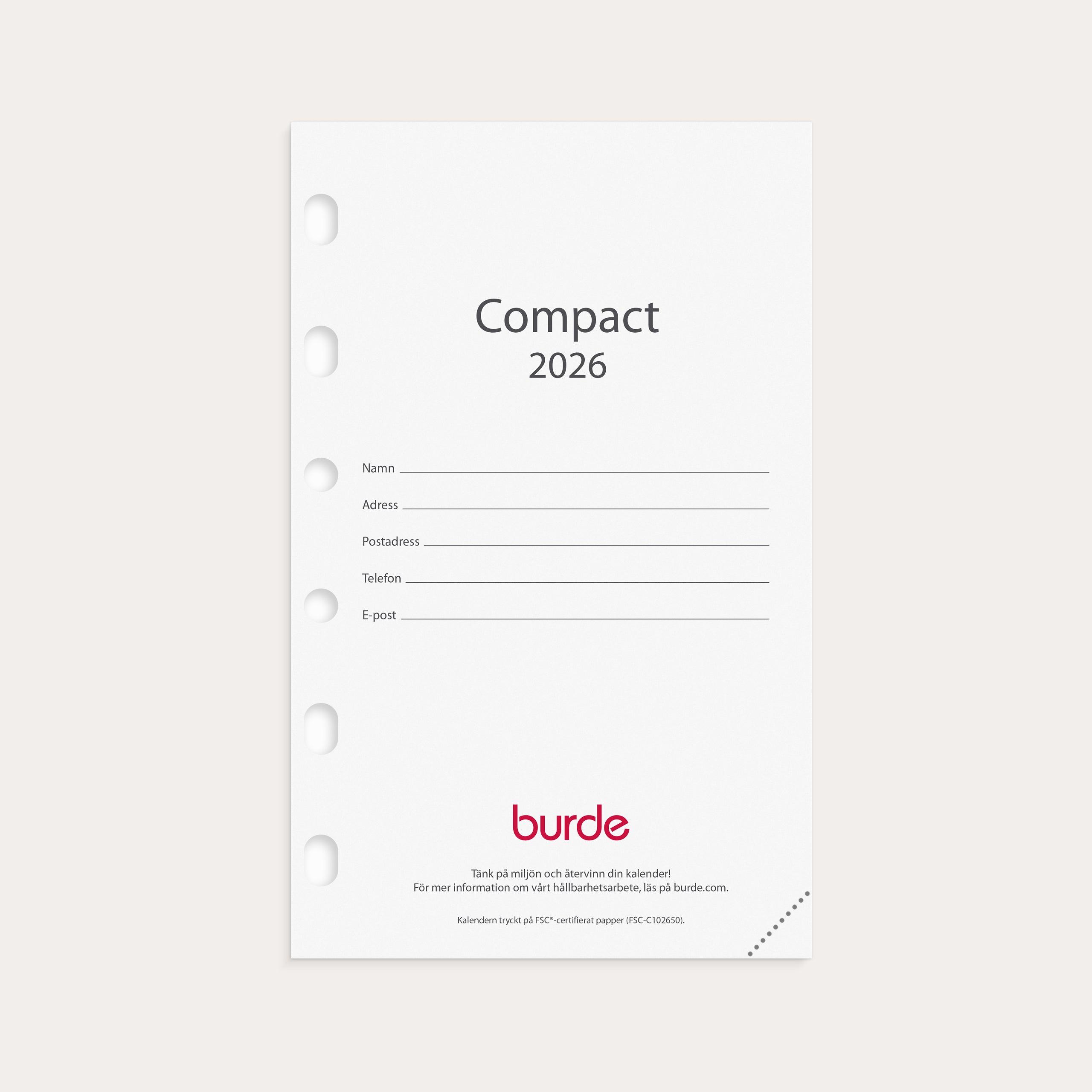 Kalender 2026 Compact kalendersats