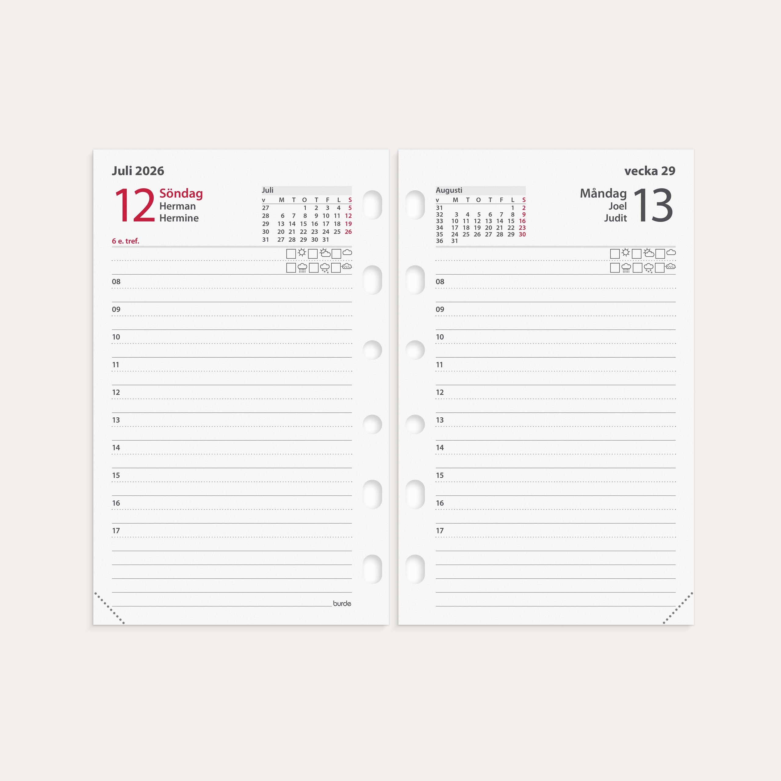 Kalender 2026 Compact kalendersats Lilla Agendan