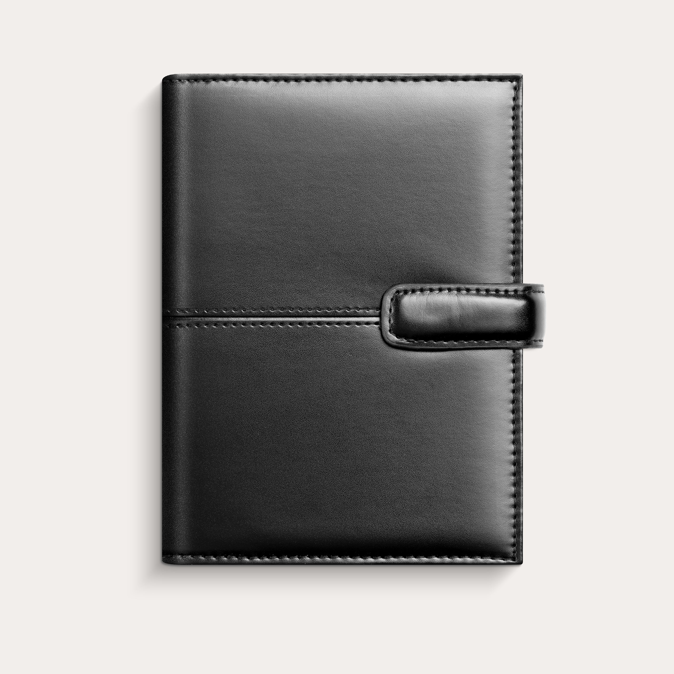 Kalender 2026 Compact Systemkal svart konstläder