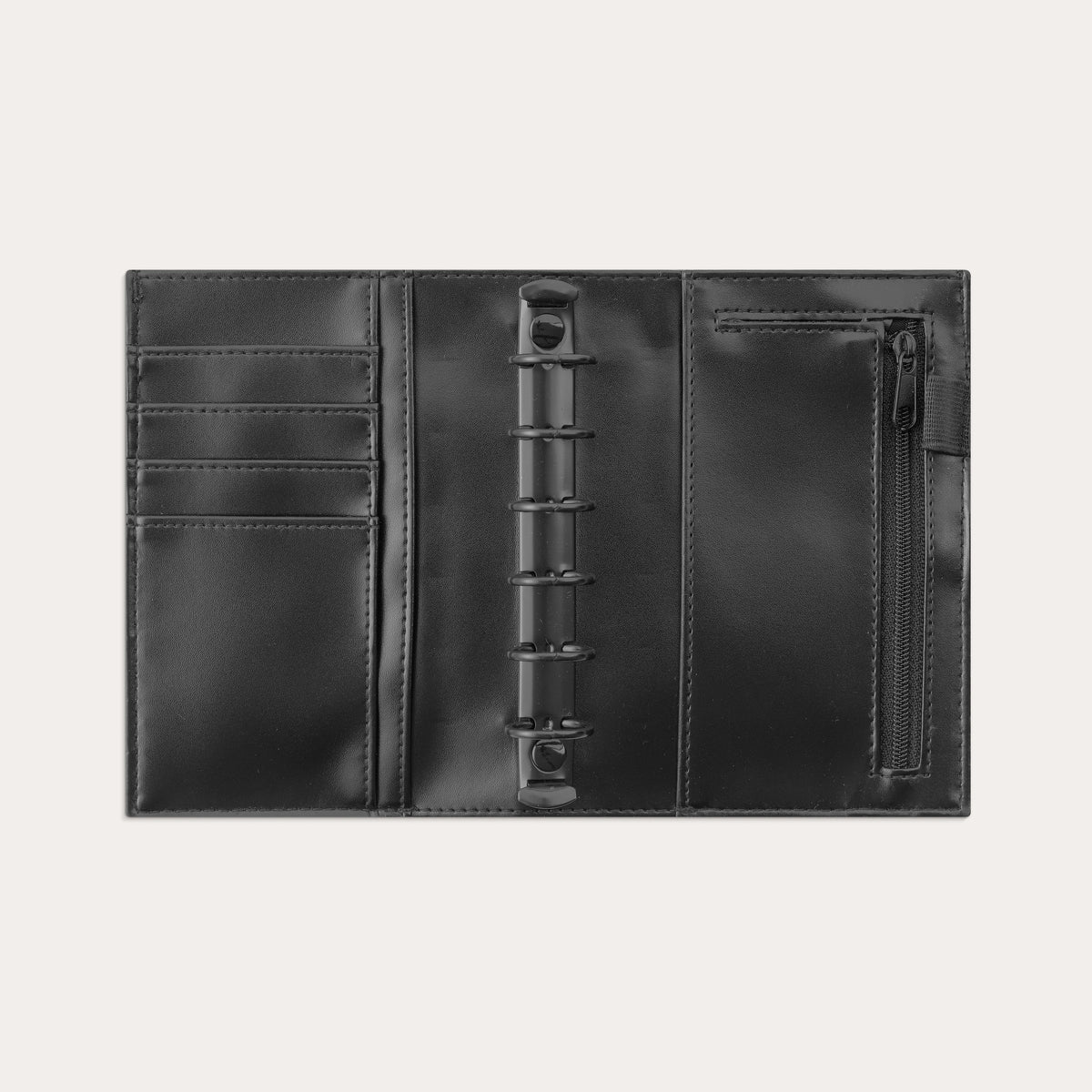 Compact Systemkalender 2027 svart konstläder