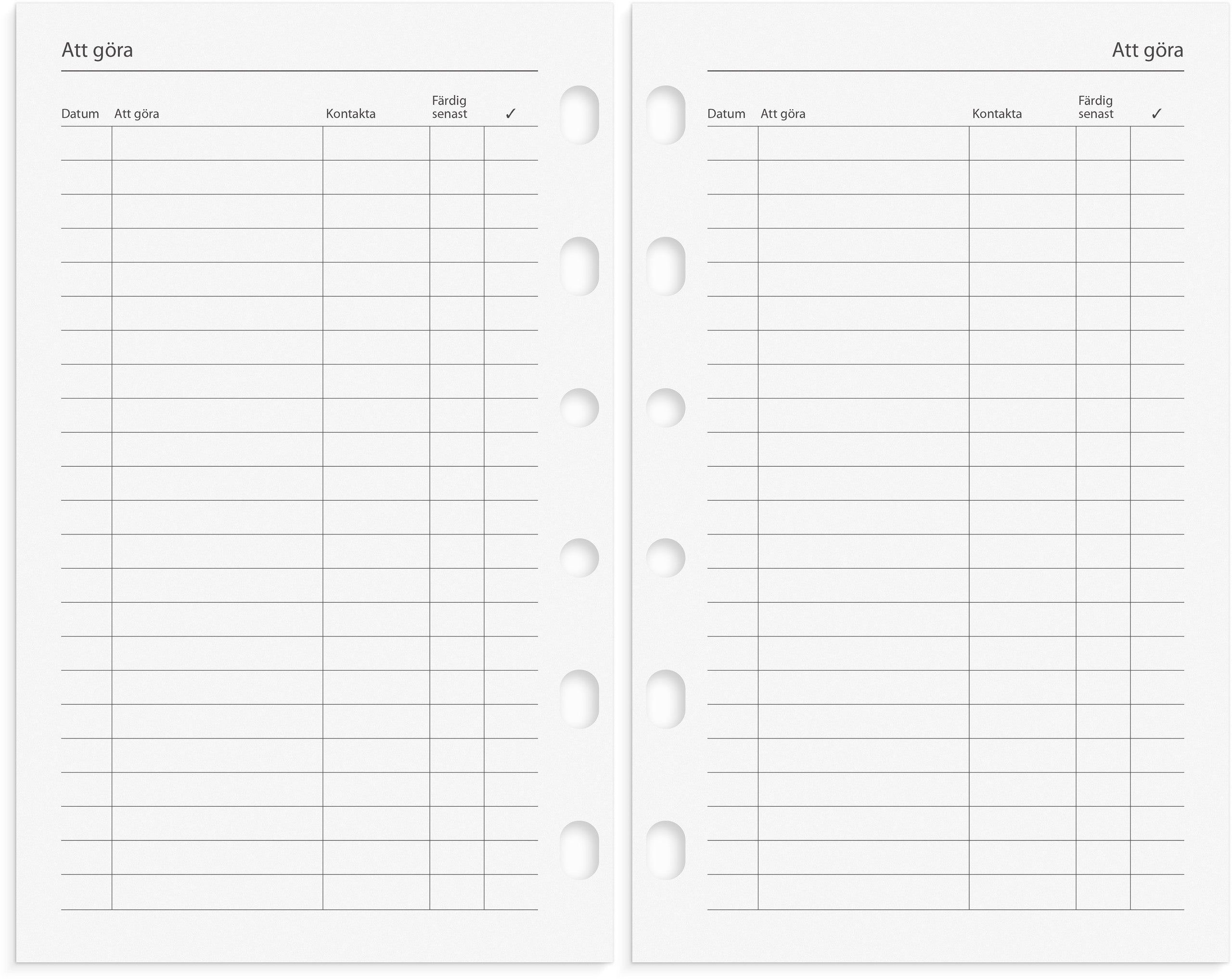Compact Systemkalender 2027 svart konstläder