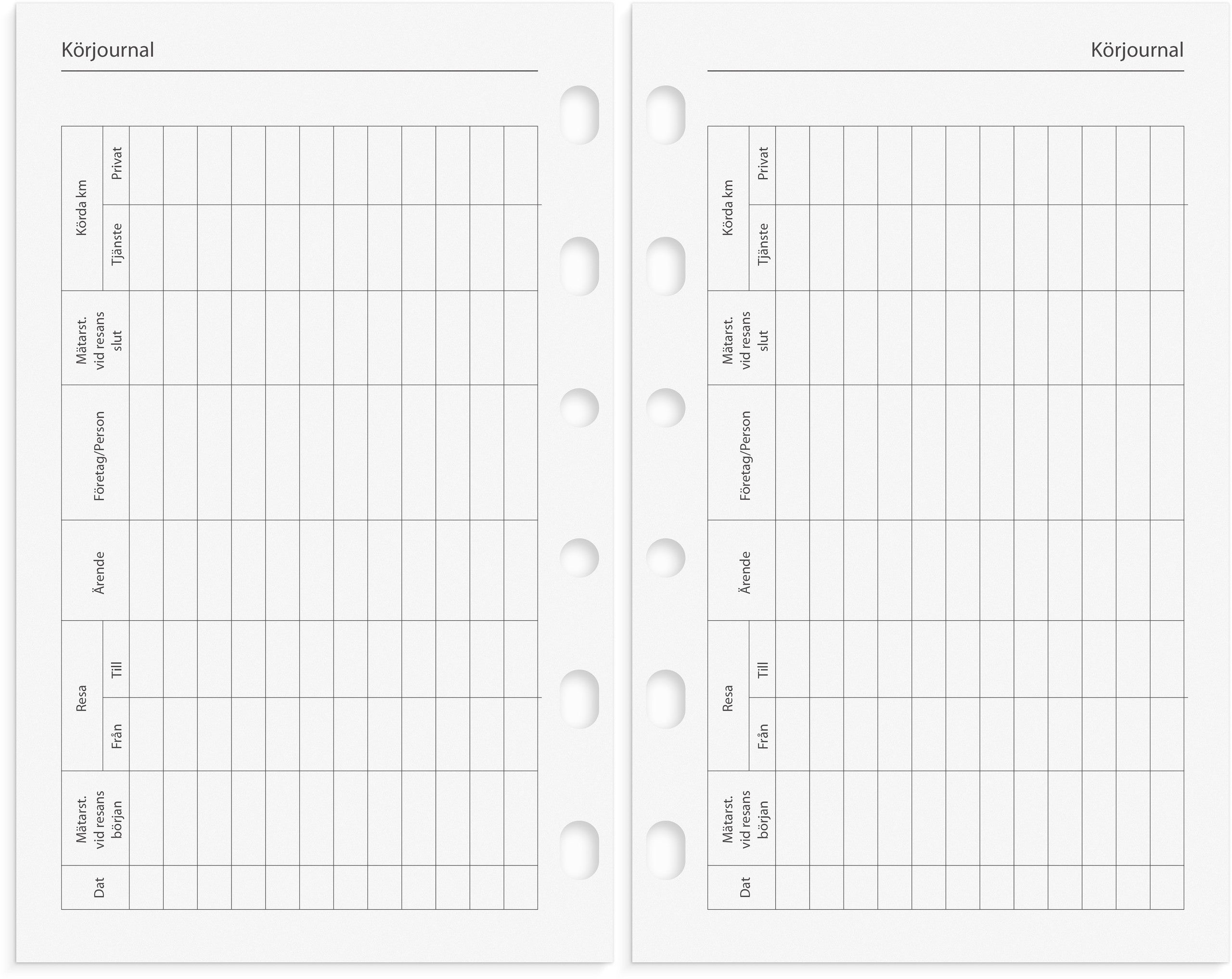 Compact Systemkalender 2027 svart konstläder