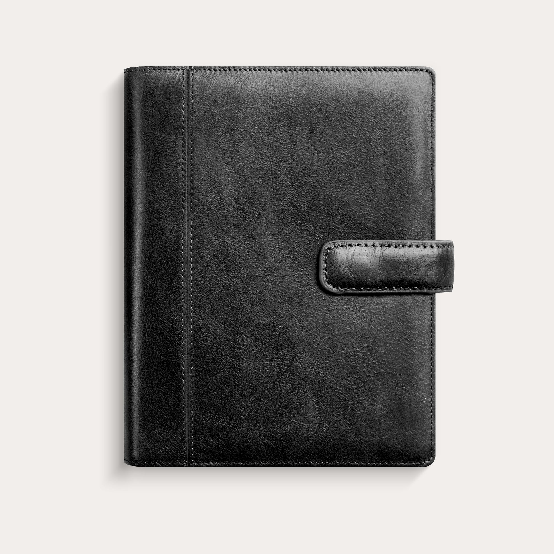 Compact Systemkalender 2026 svart skinn