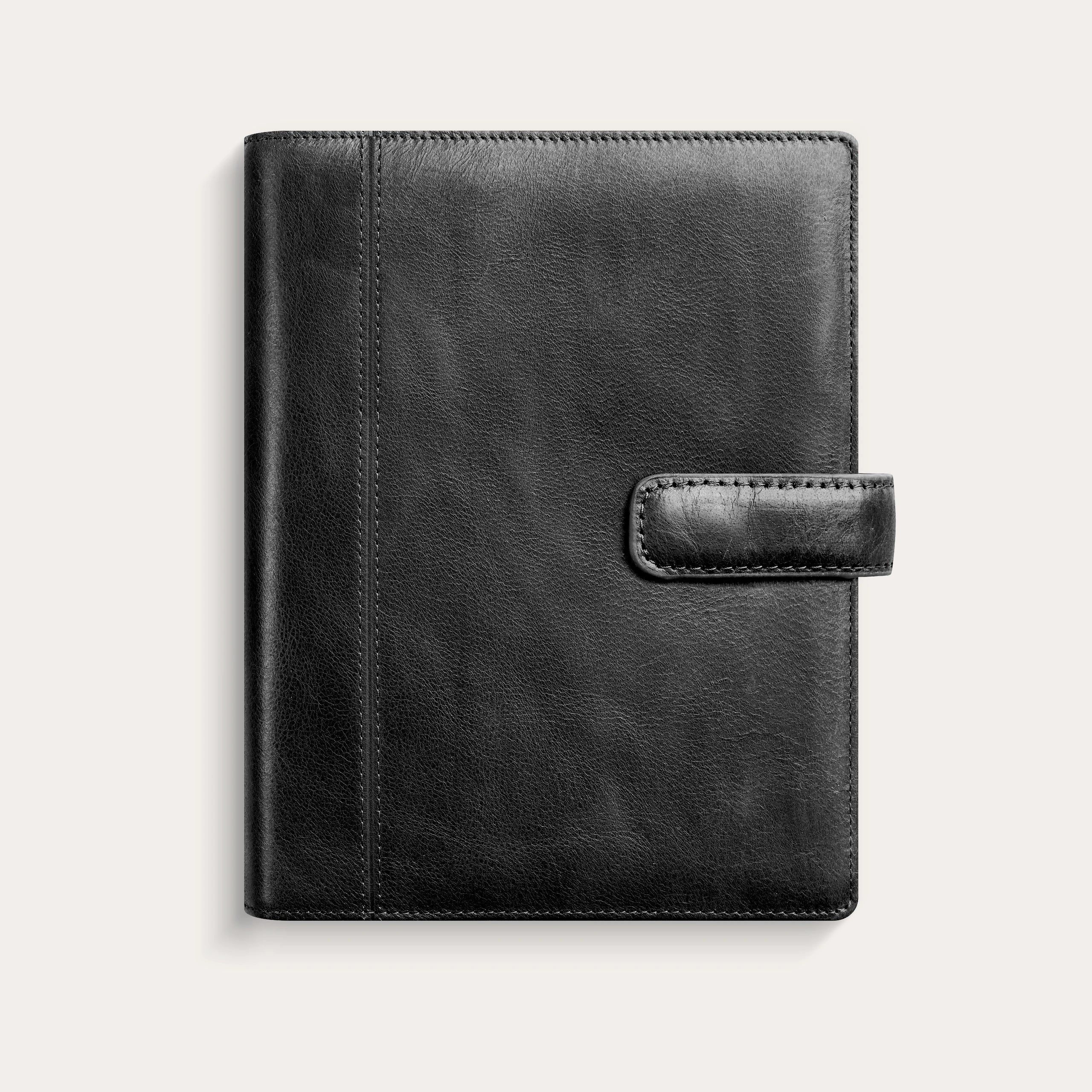 Compact Systemkalender 2027 svart skinn