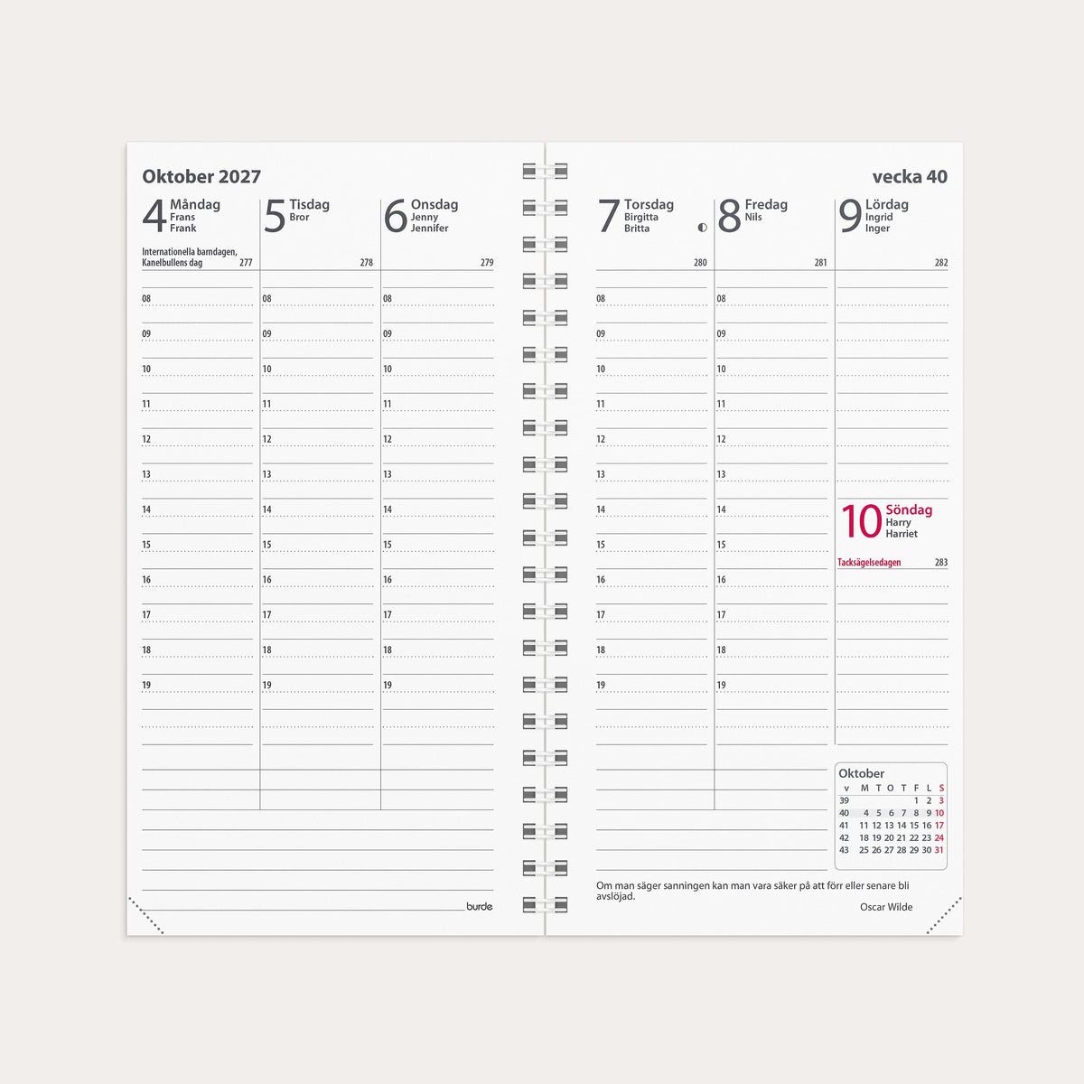 Planner kalendersats Interplano II 2027