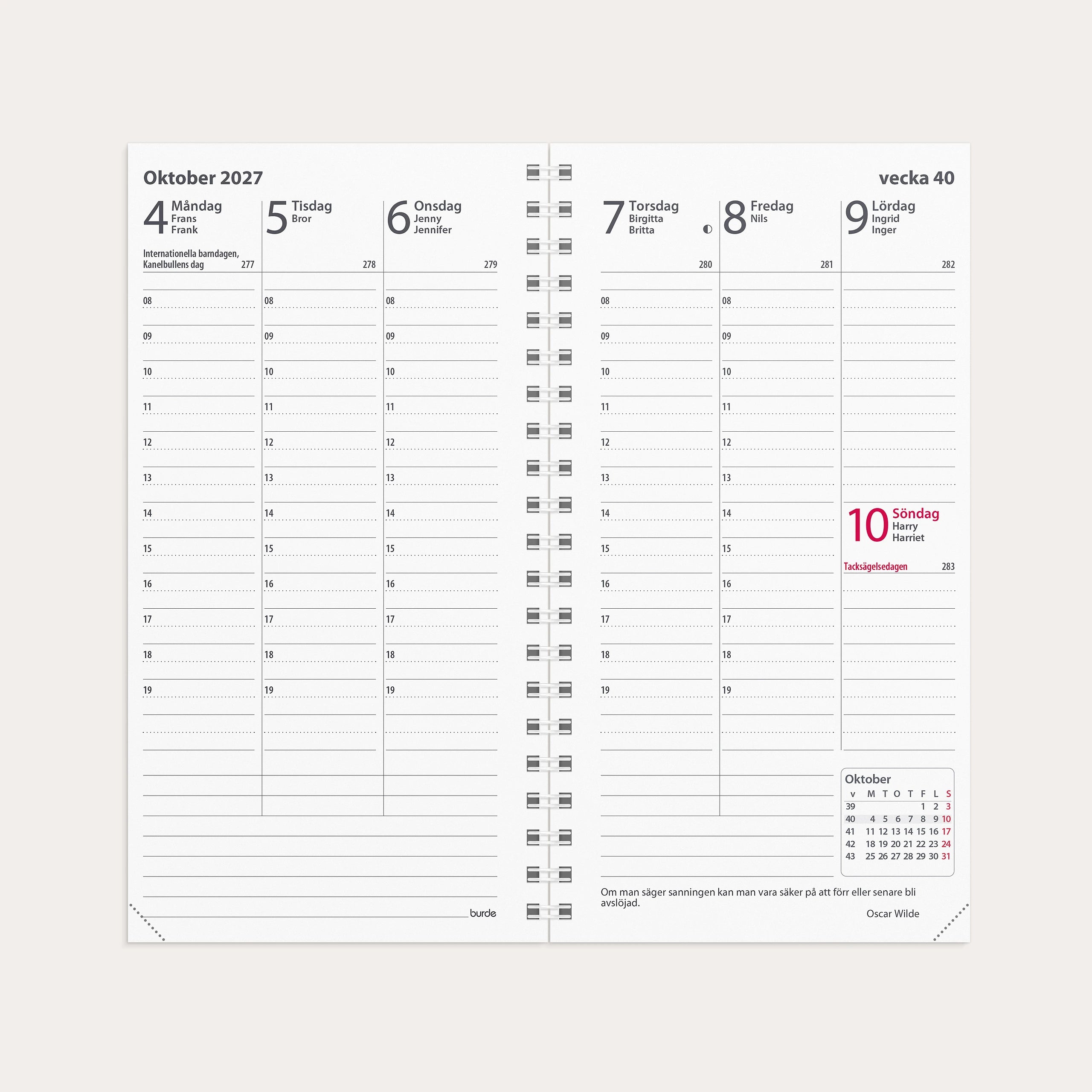 Planner kalendersats Interplano II 2027