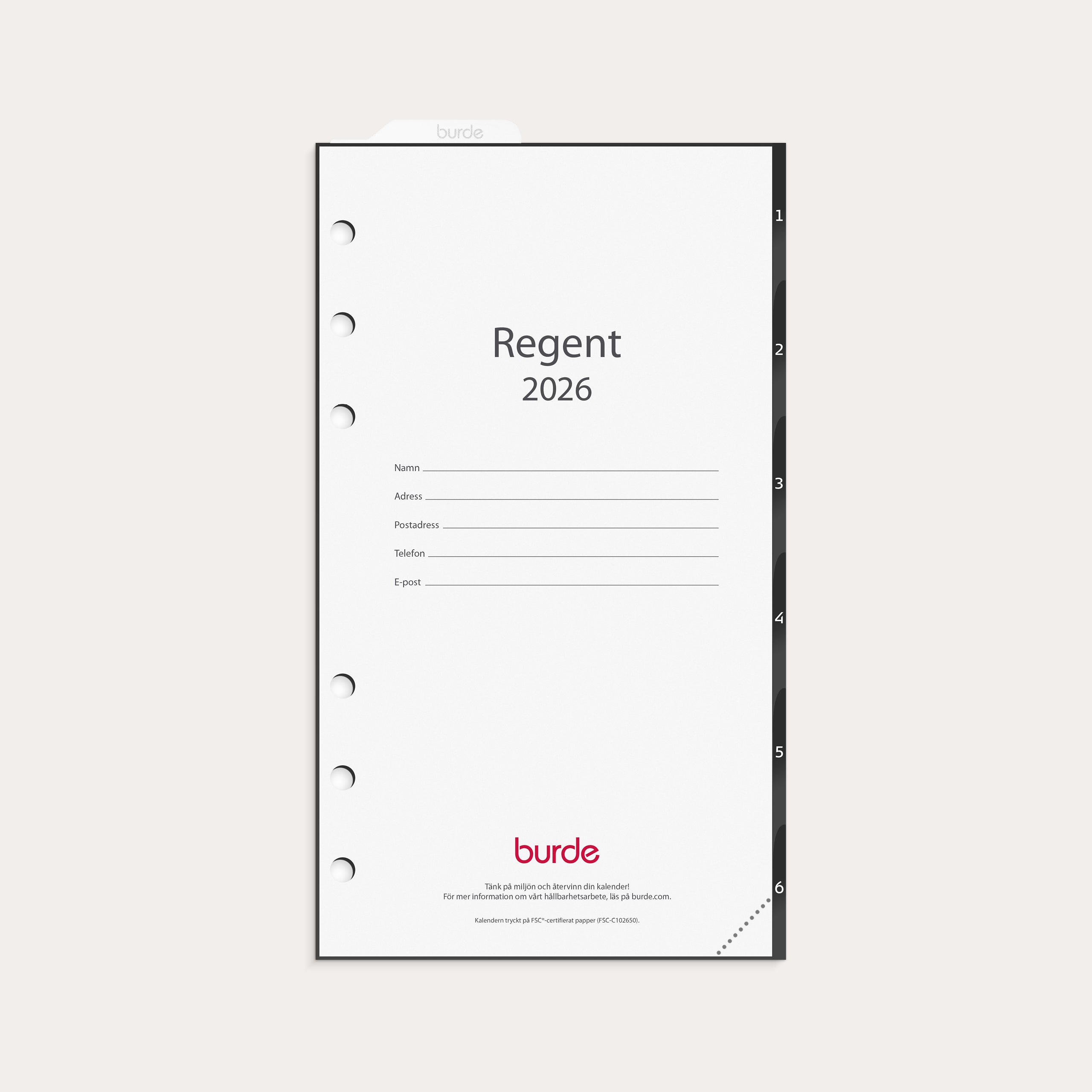 Kalender 2026 Regent grundsats