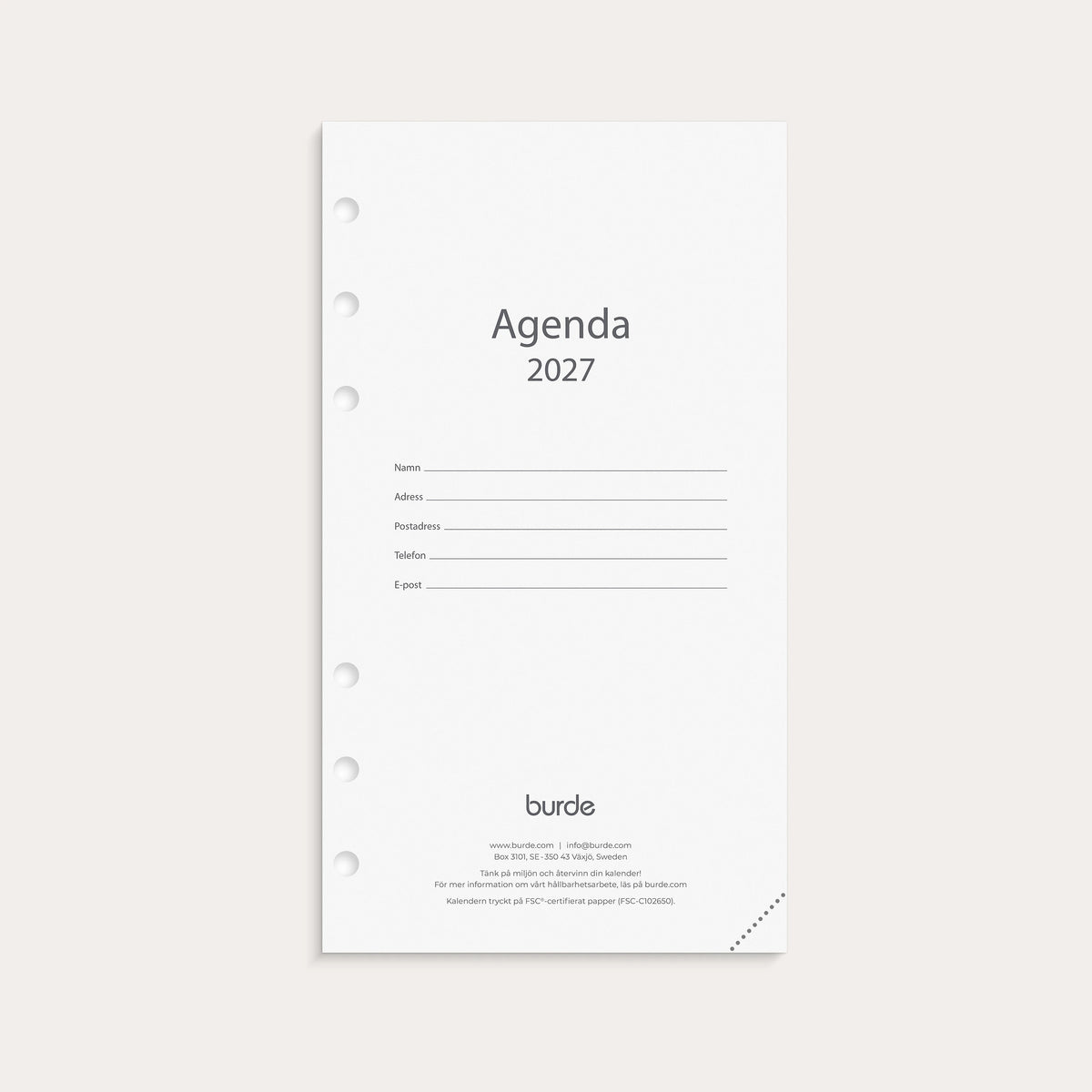 Regent kalendersats Agenda 2027