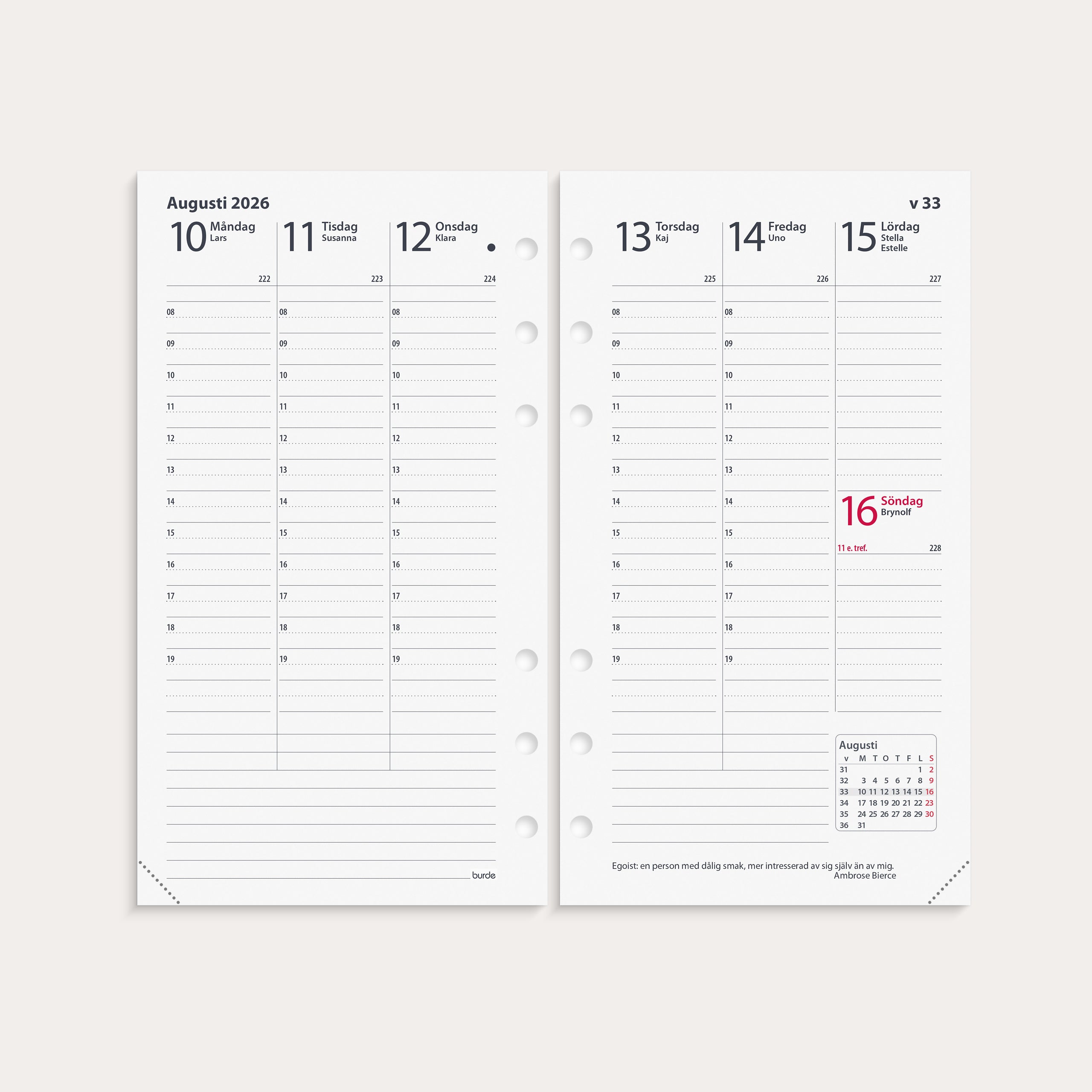 Kalender 2026 Regent kalendersats Interplano XL