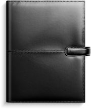 Business Systemkalender A5 2027 svart konstläder
