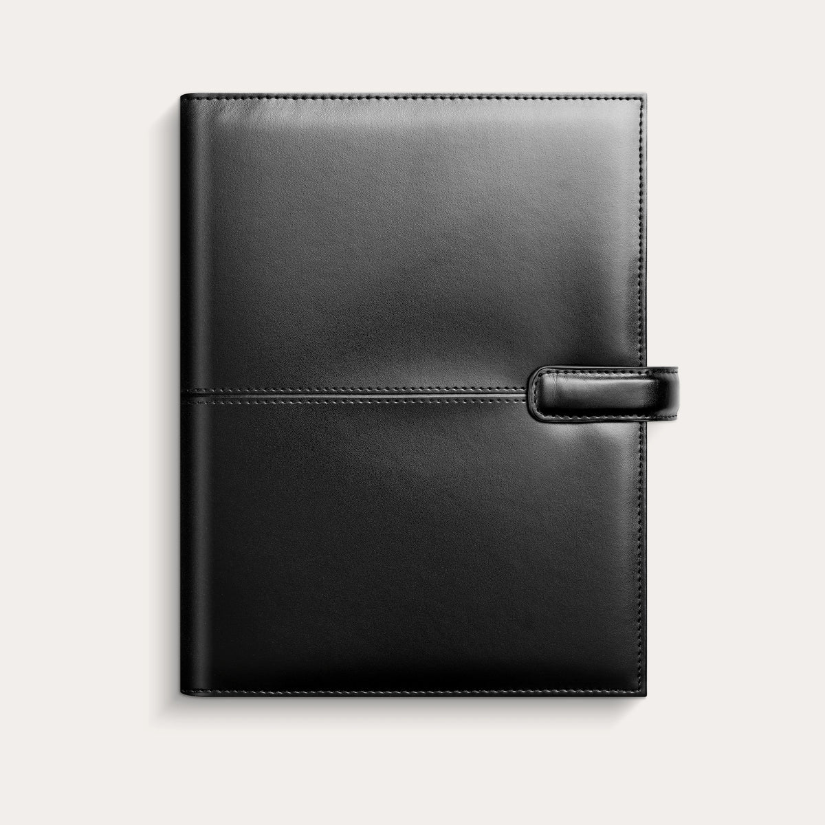 Business Systemkalender A5 2027 svart konstläder