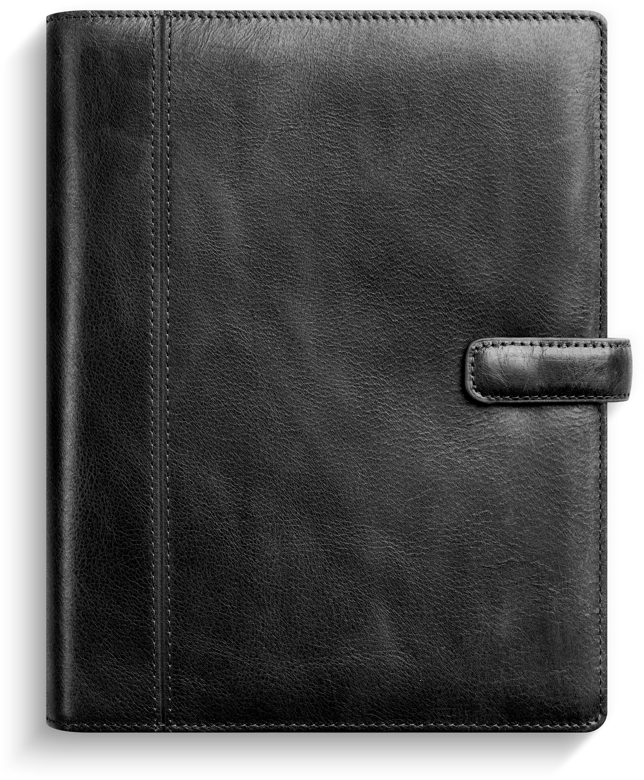 Business Systemkalender A5 2027 svart skinn