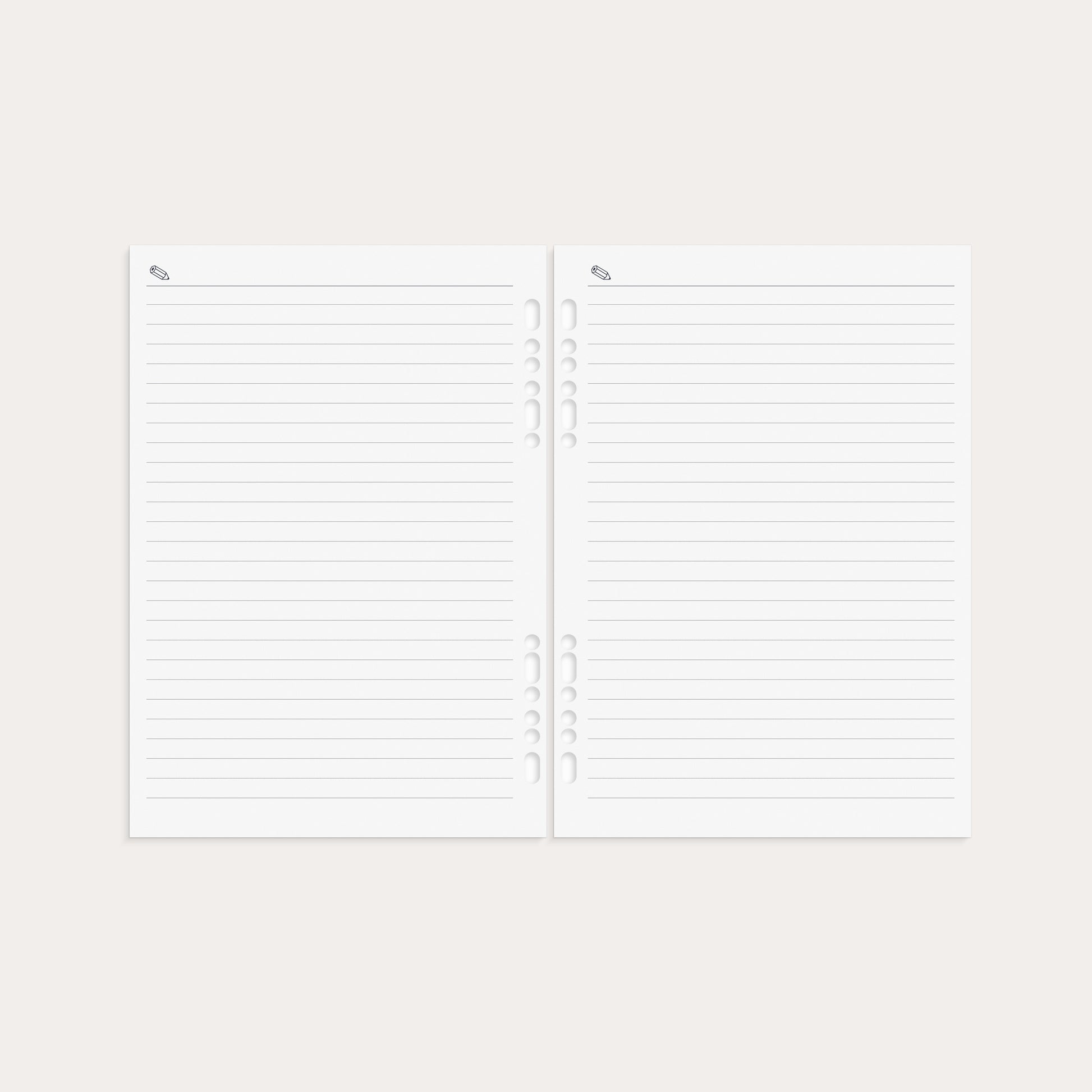 Business Systemkalender A5 2026 brunt skinn – detail view