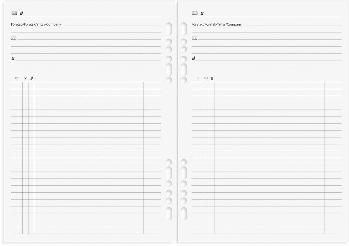 Business Systemkalender A5 2027 brunt skinn