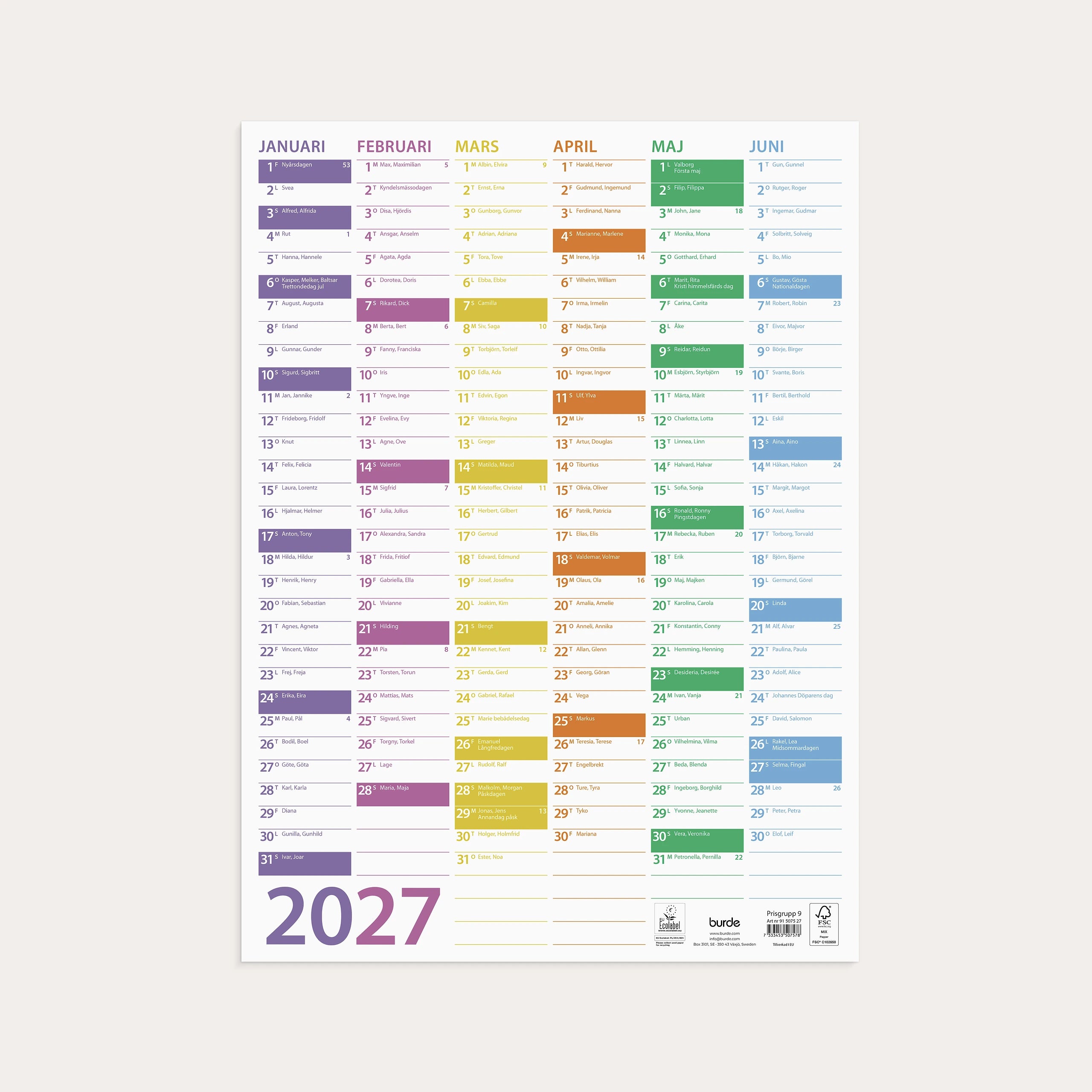 Väggblad 2027 Trend