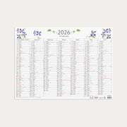 Väggkalender 2026 14-månaders väggblad