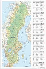 Väggblad 2027 Sverigekarta