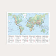 Väggkalender 2026 Väggblad Världskarta