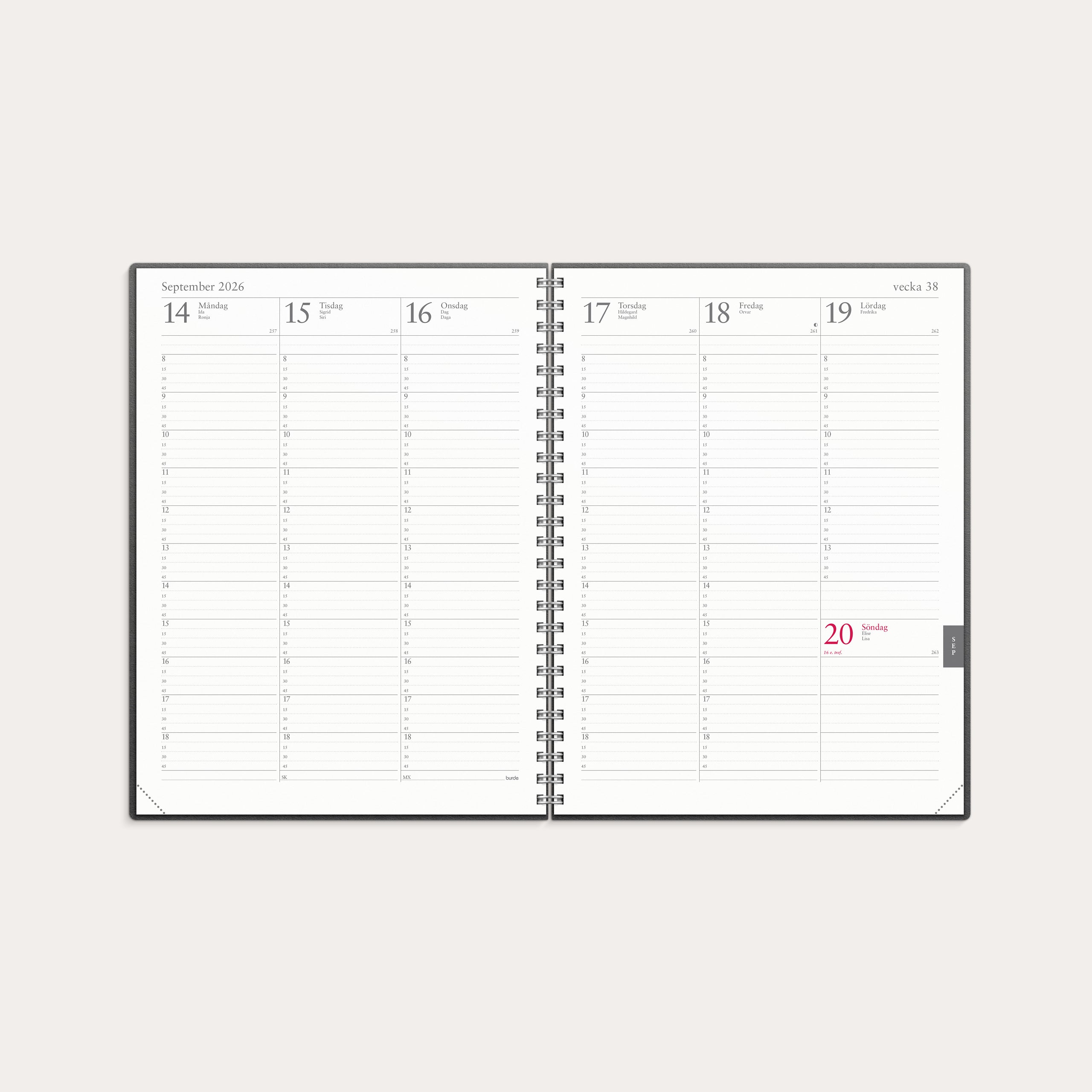 Kalender 2026 Veckojournal Eco Line