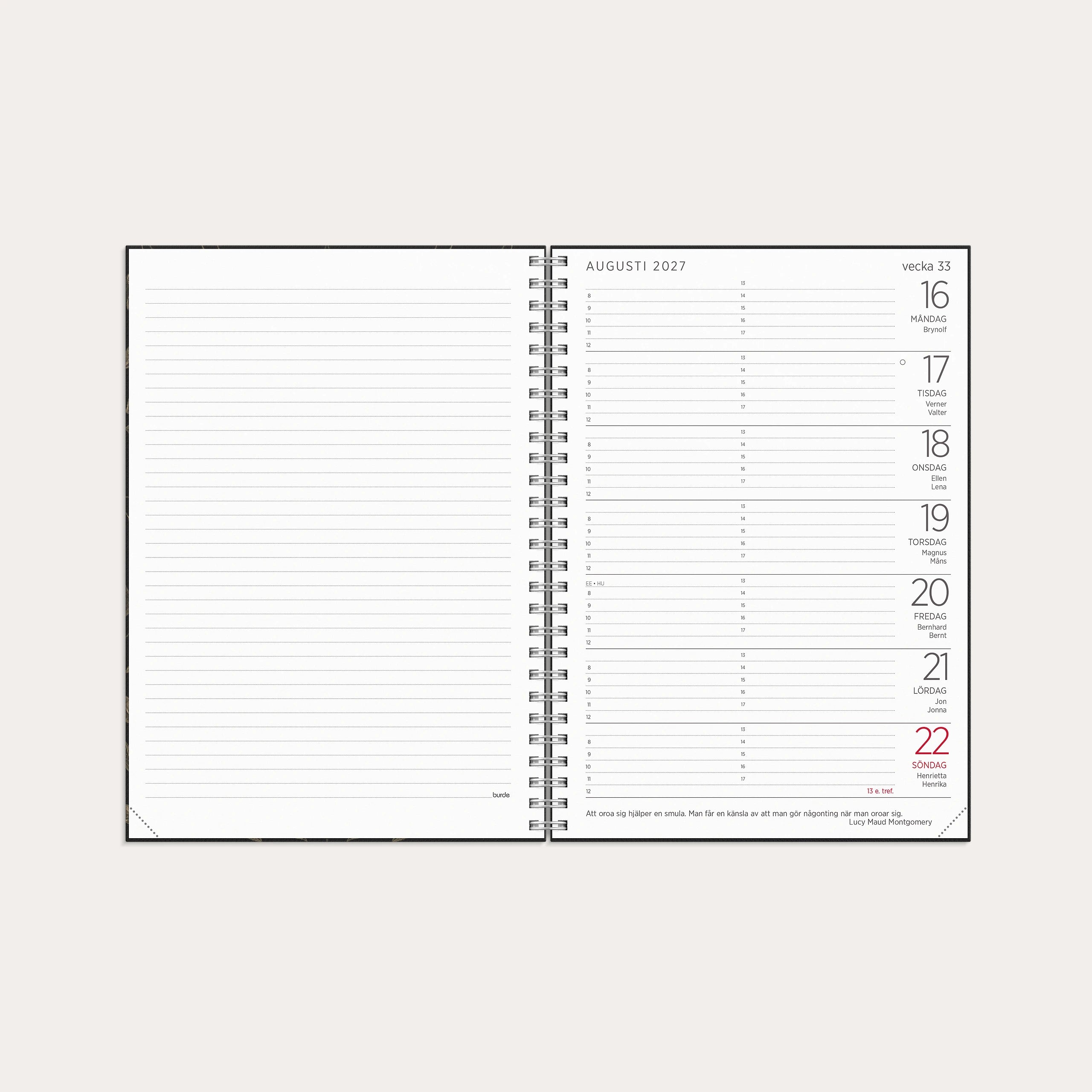Stor Veckokalender Eco Line 2027