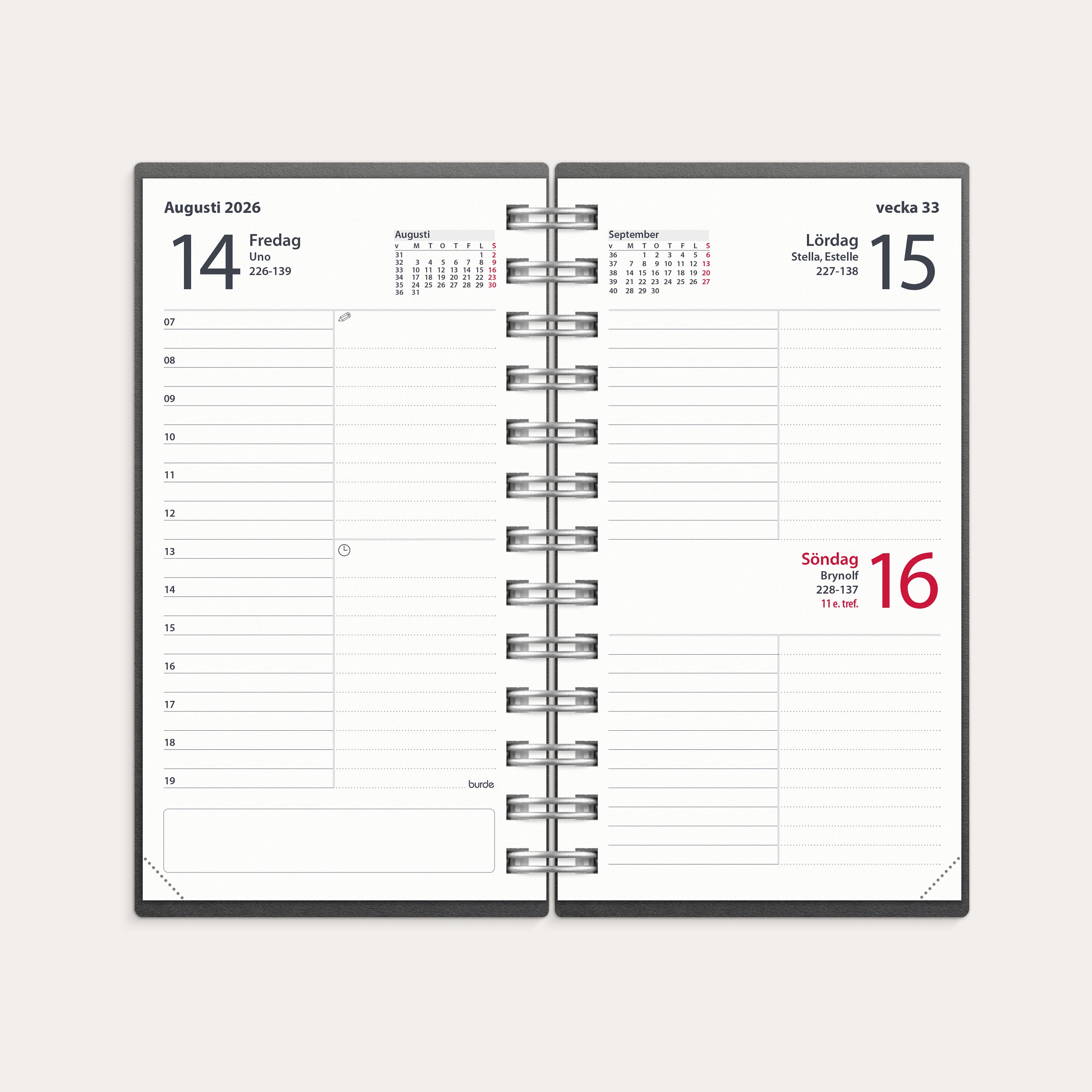Kalender 2026 Agenda Eco Line