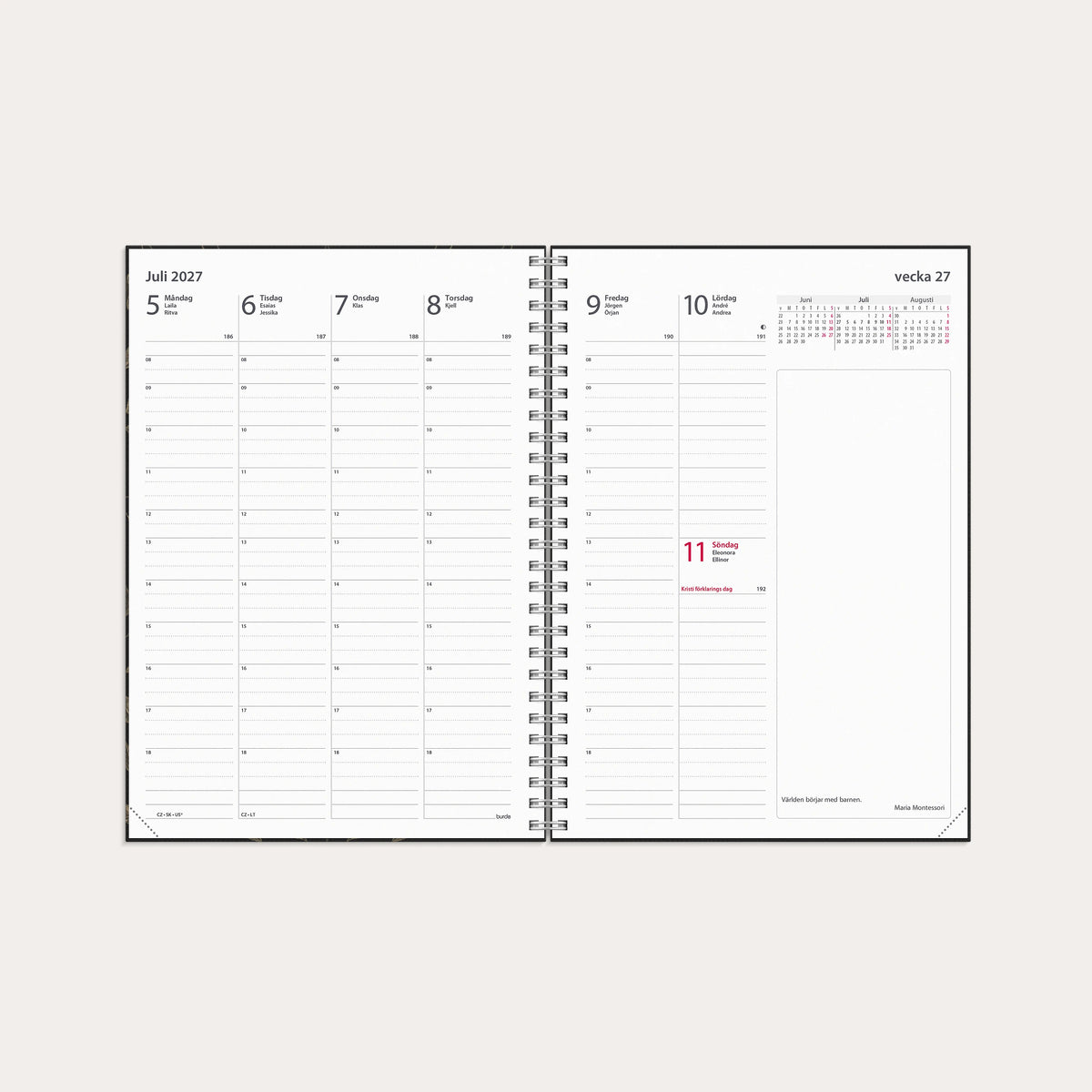 Kalender 2027 Business A5 Eco Line