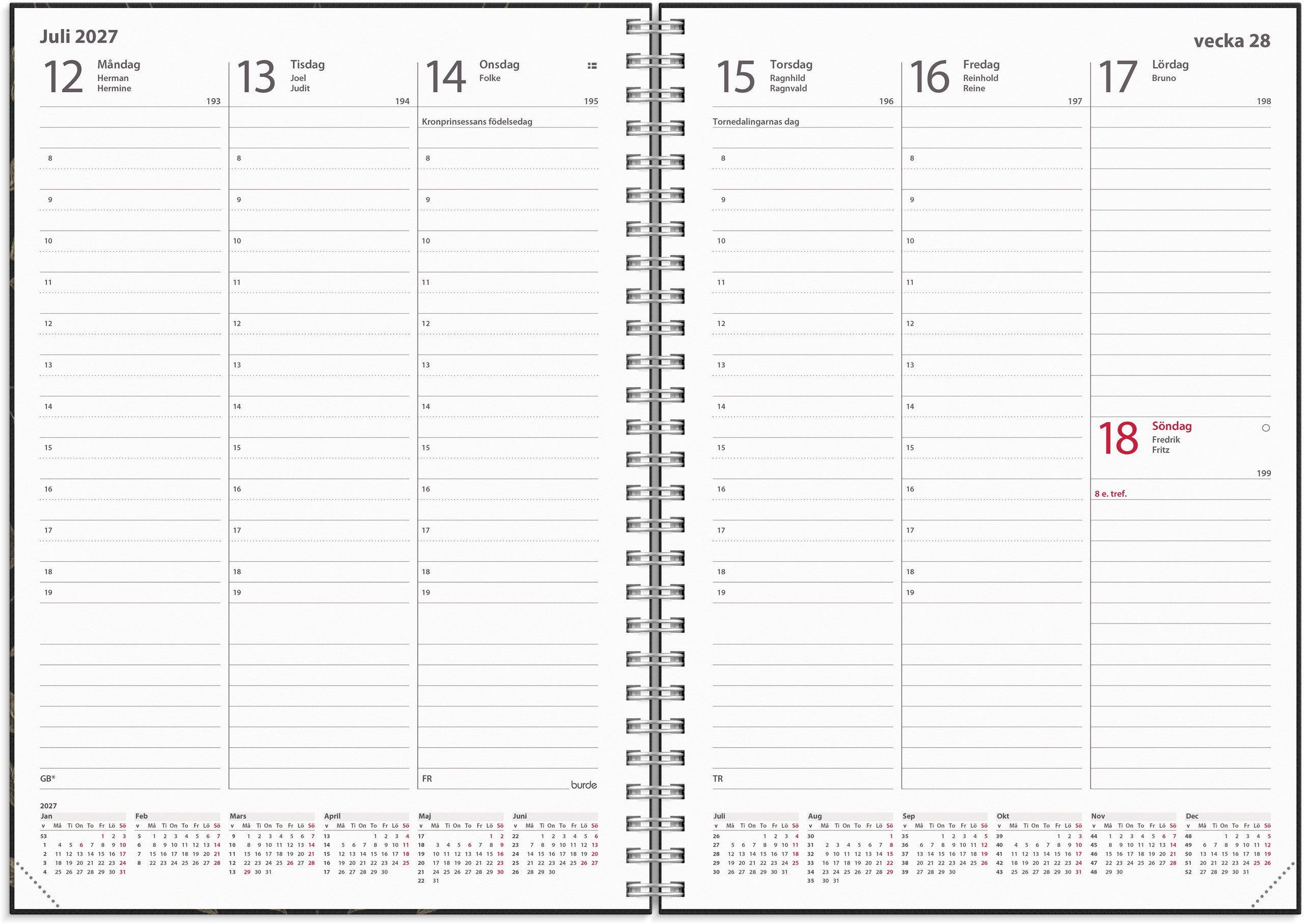 Kalender 2027 Weekly A5 Eco Line