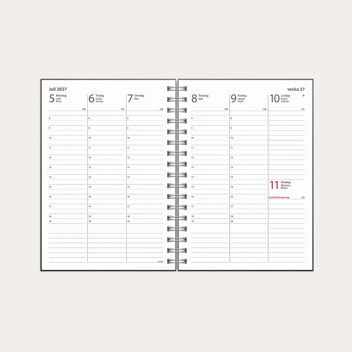 Kalender 2027 Weekly A6 Eco Line