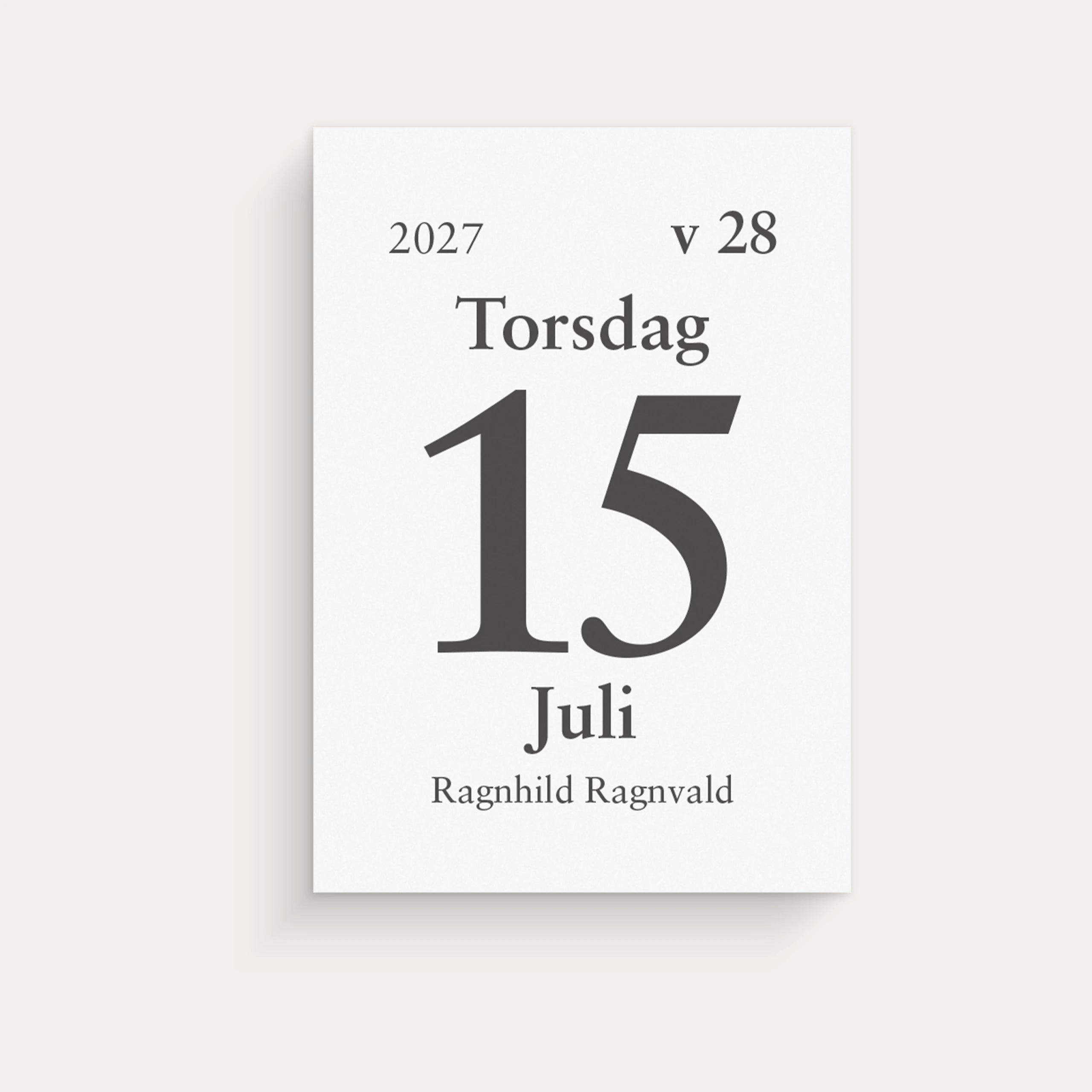 Dagblock 2027 44x63 mm