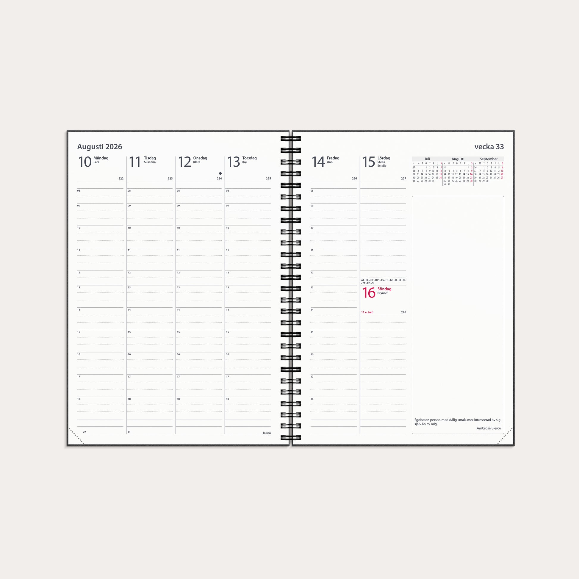 Kalender 2026 Business A5 Country – detail view