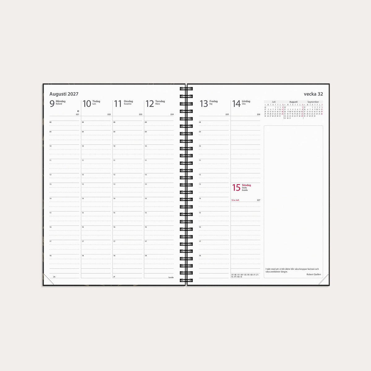 Kalender 2027 Business A5 Country
