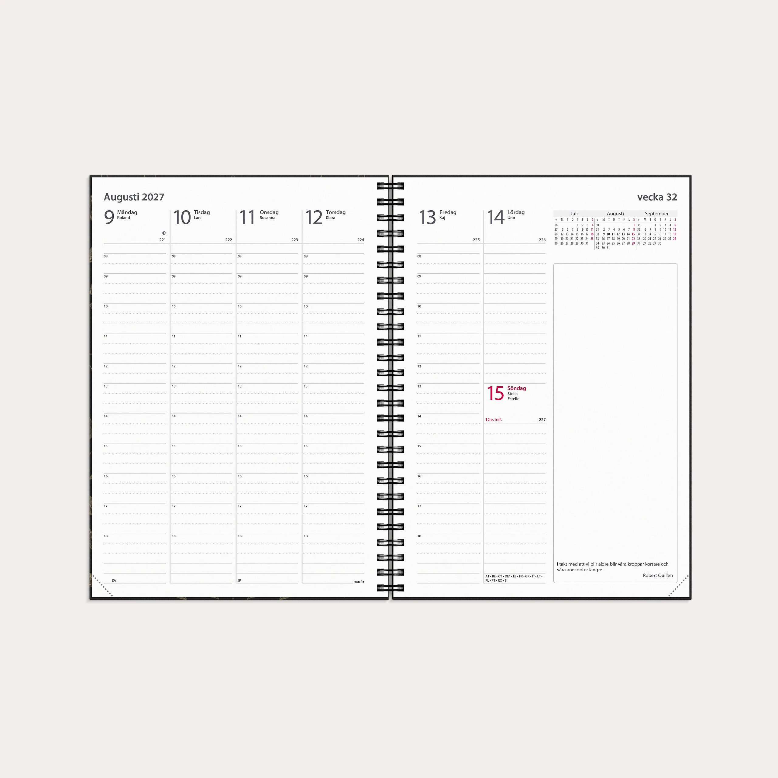 Kalender 2027 Business A5 Country